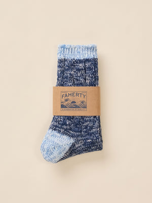 Japan Marled Socks - Indigo Storm