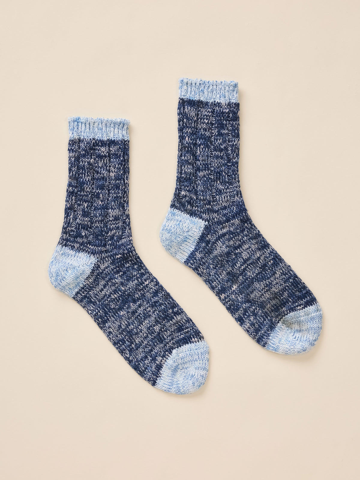 Japan Marled Socks - Indigo Storm, image 2 of 3