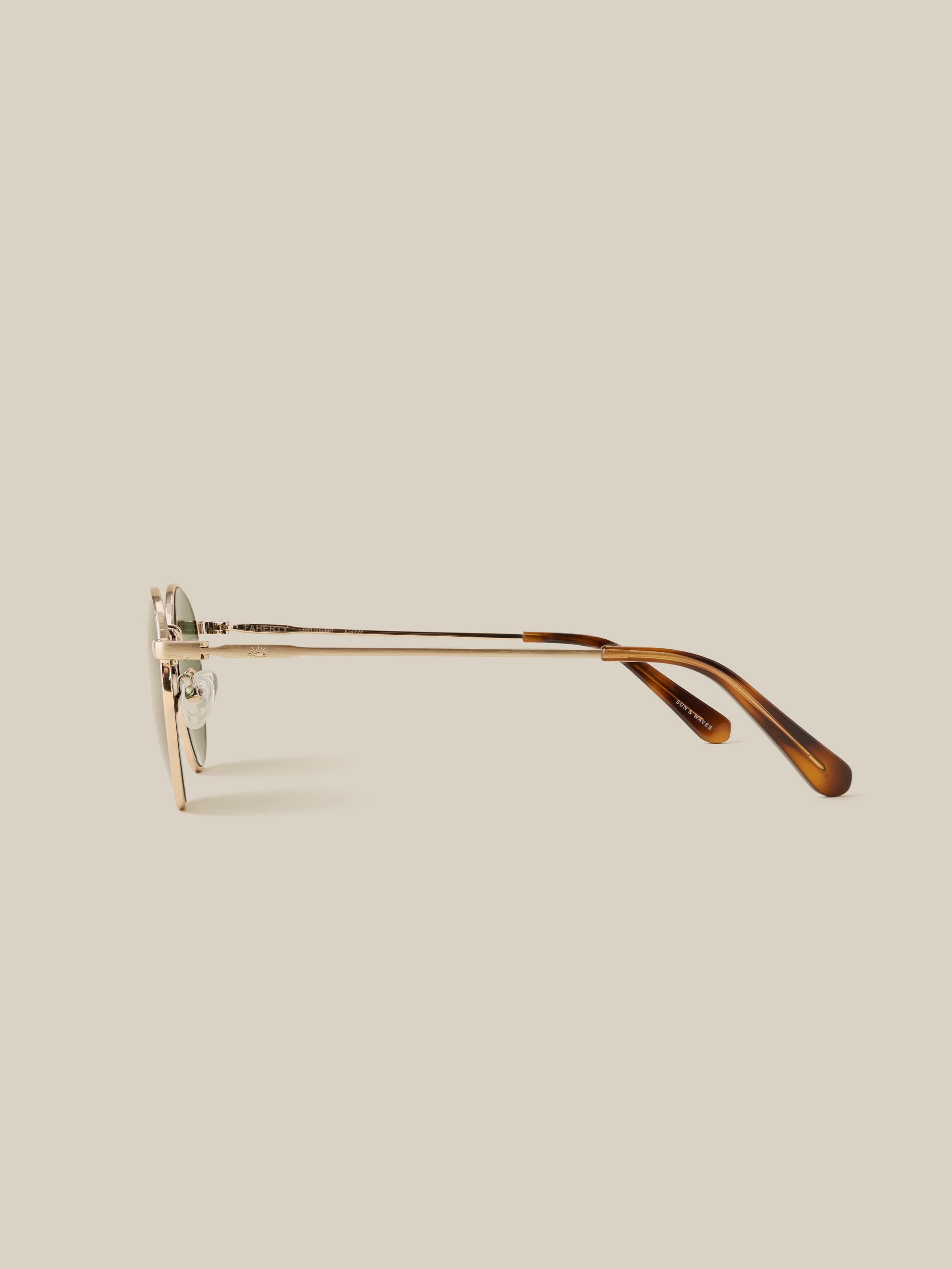 Lennox Sunglasses - Brushed Gold | Faherty Brand
