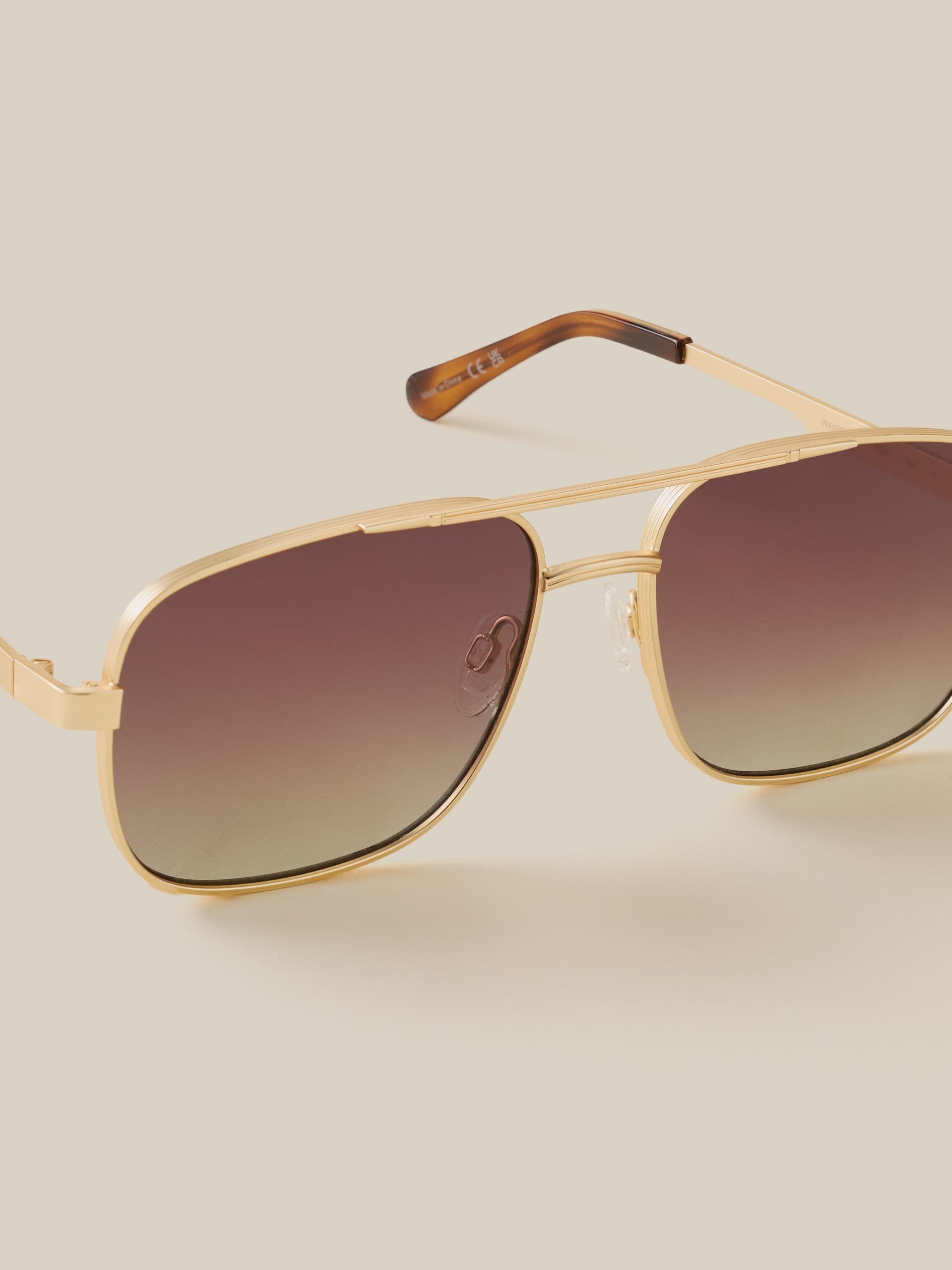 Waverly Sunglasses - Satin Gold | Faherty Brand