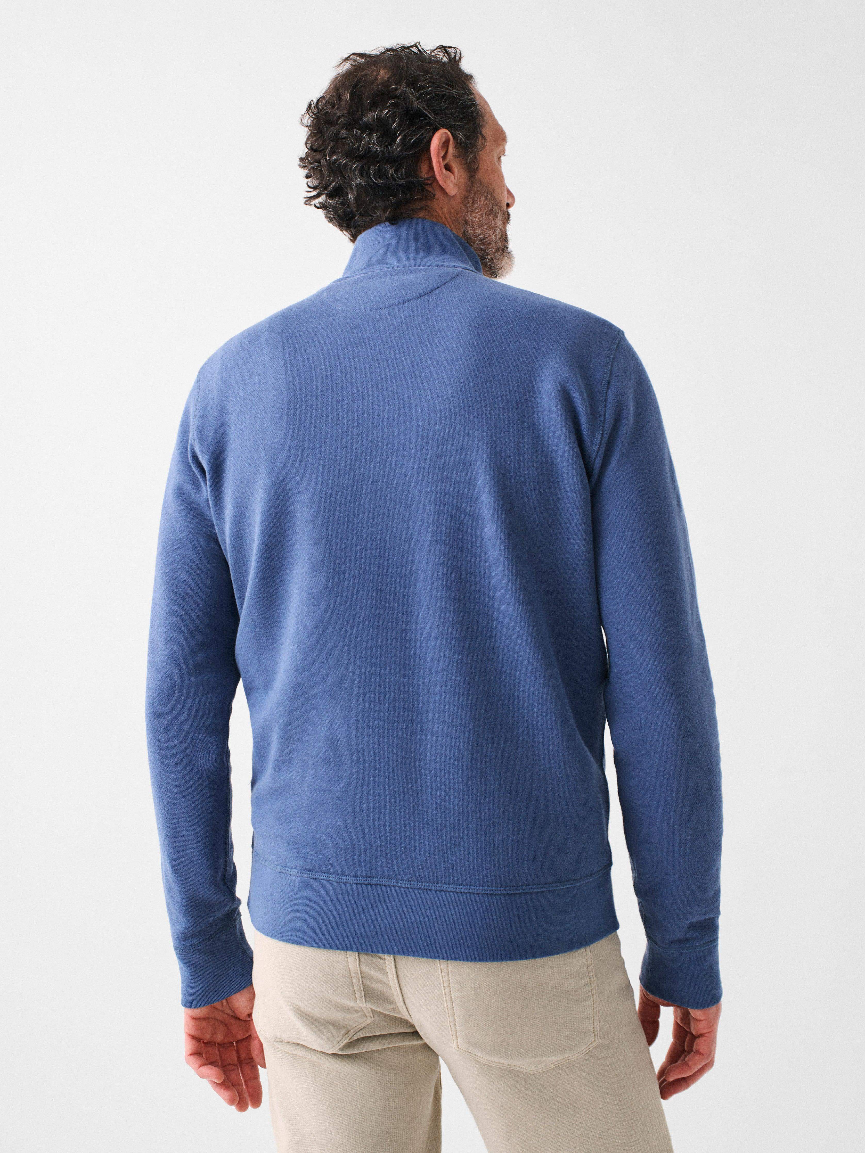 Charleston Long-Sleeve Terry Quarter-Zip - Faded Navy