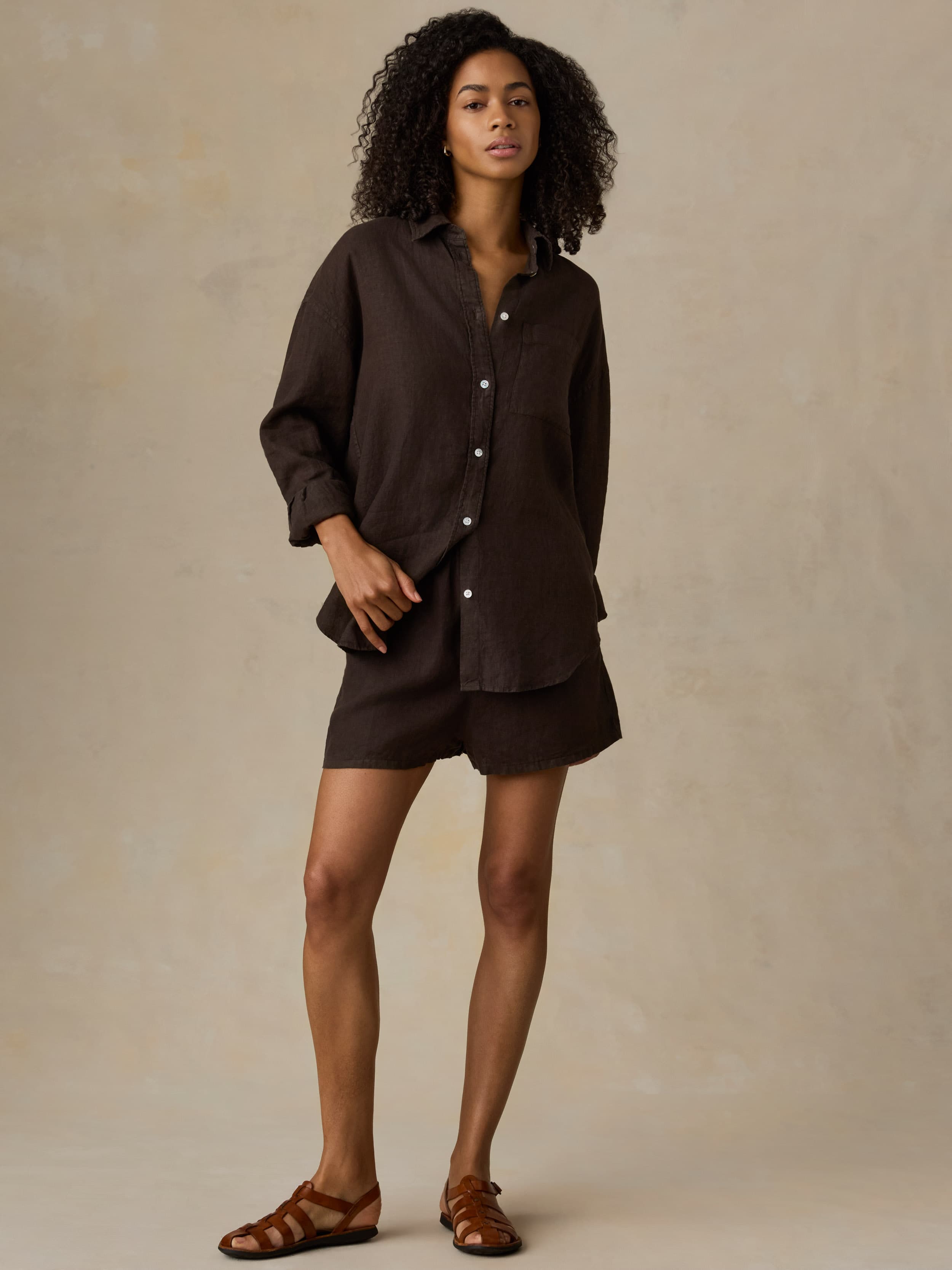 Laguna Linen Montecito Short - Demitasse | Faherty Brand