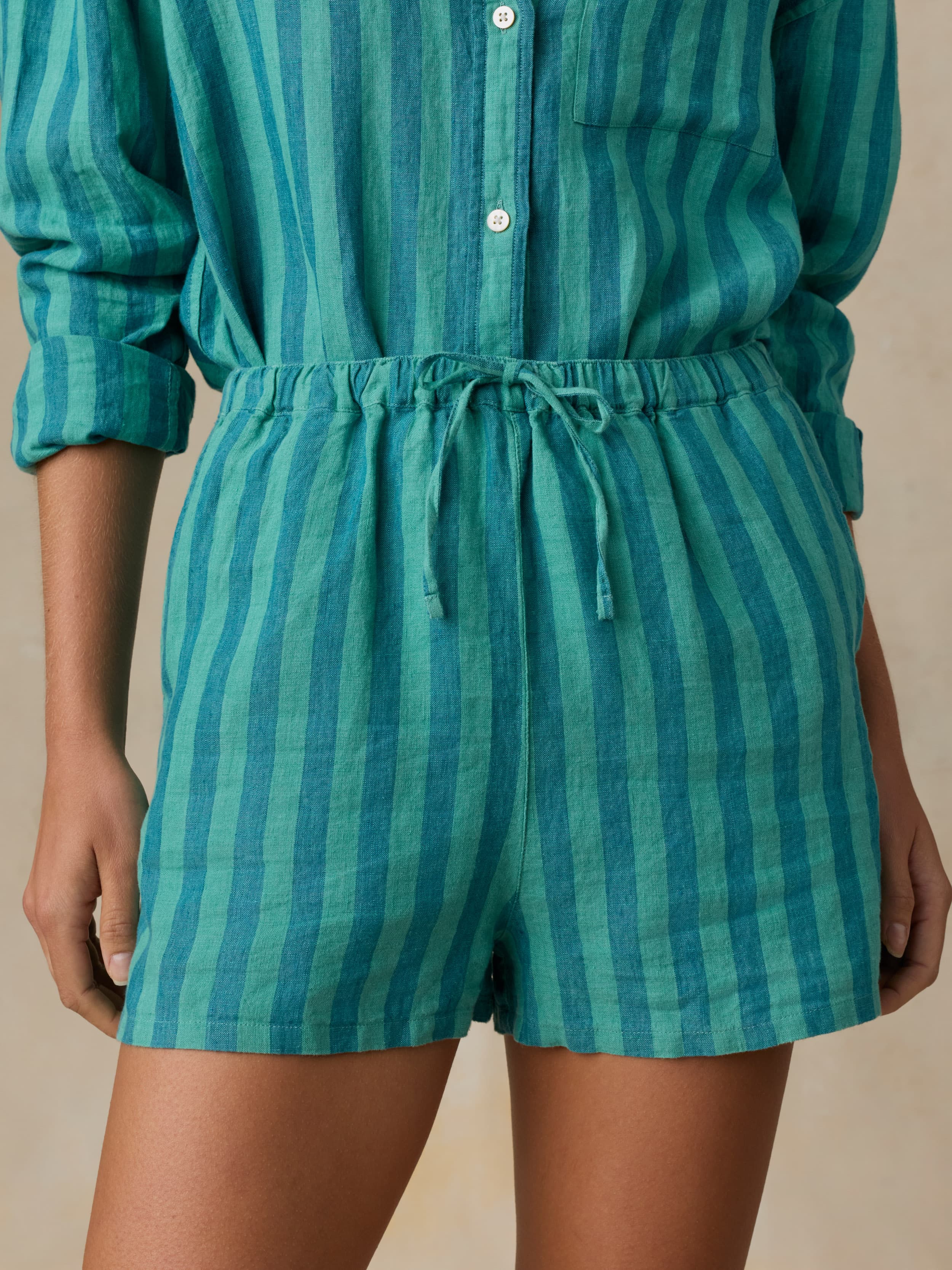 Laguna Linen Montecito Short - Tropic Glow Stripe | Faherty Brand