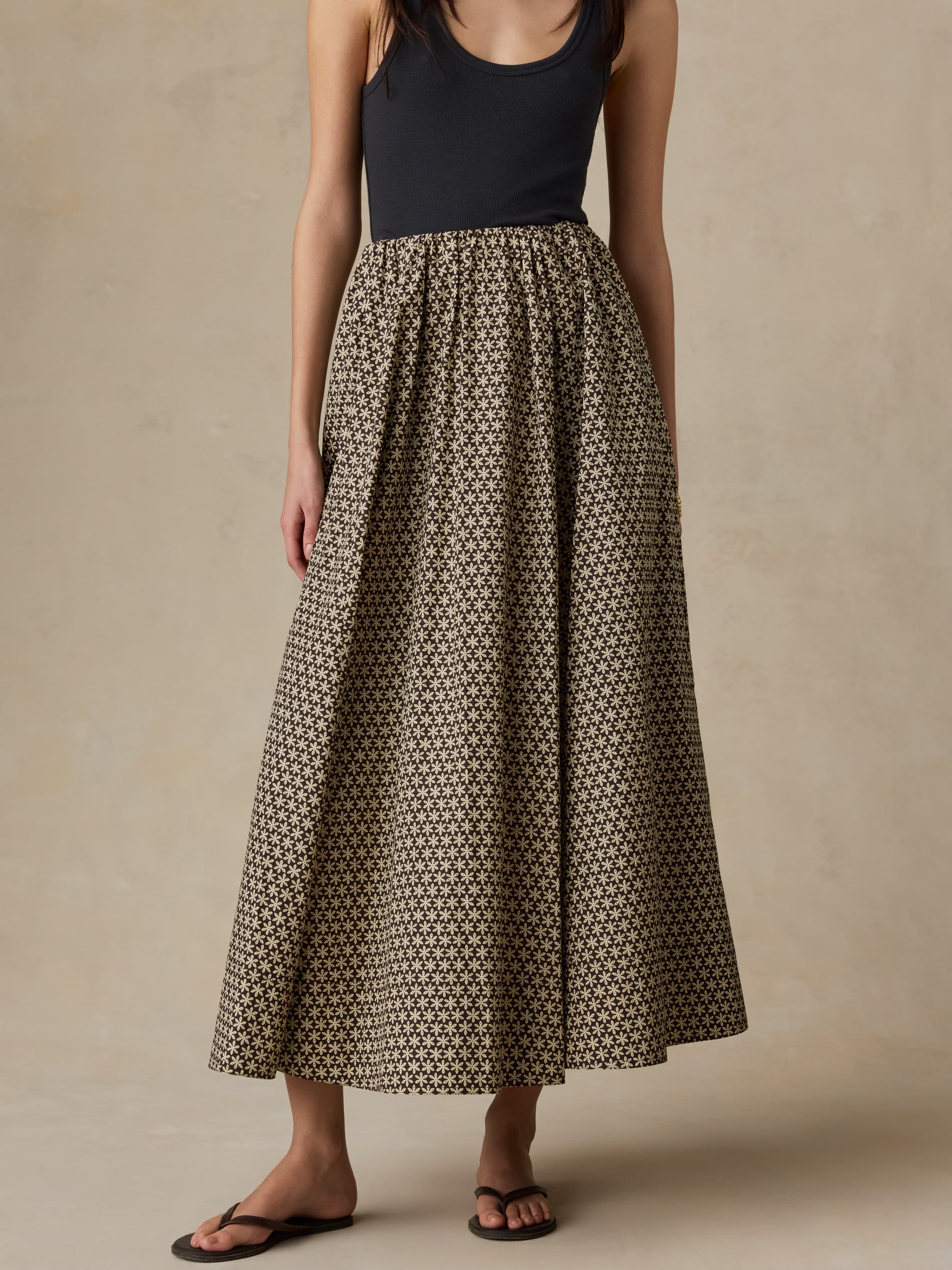 Coastal Poplin Nera Skirt - Bloom Trail Floral | Faherty Brand