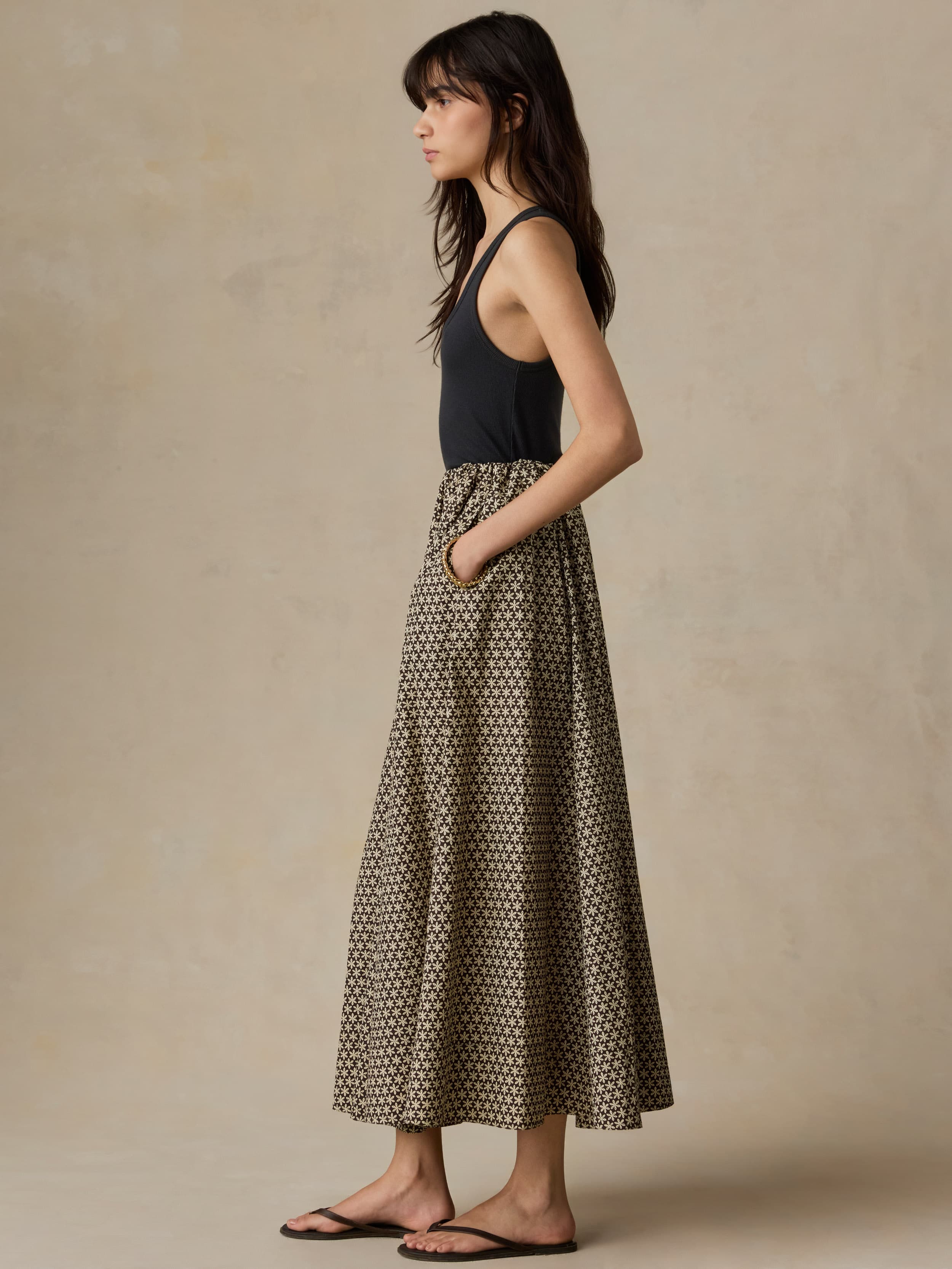 Coastal Poplin Nera Skirt - Bloom Trail Floral | Faherty Brand