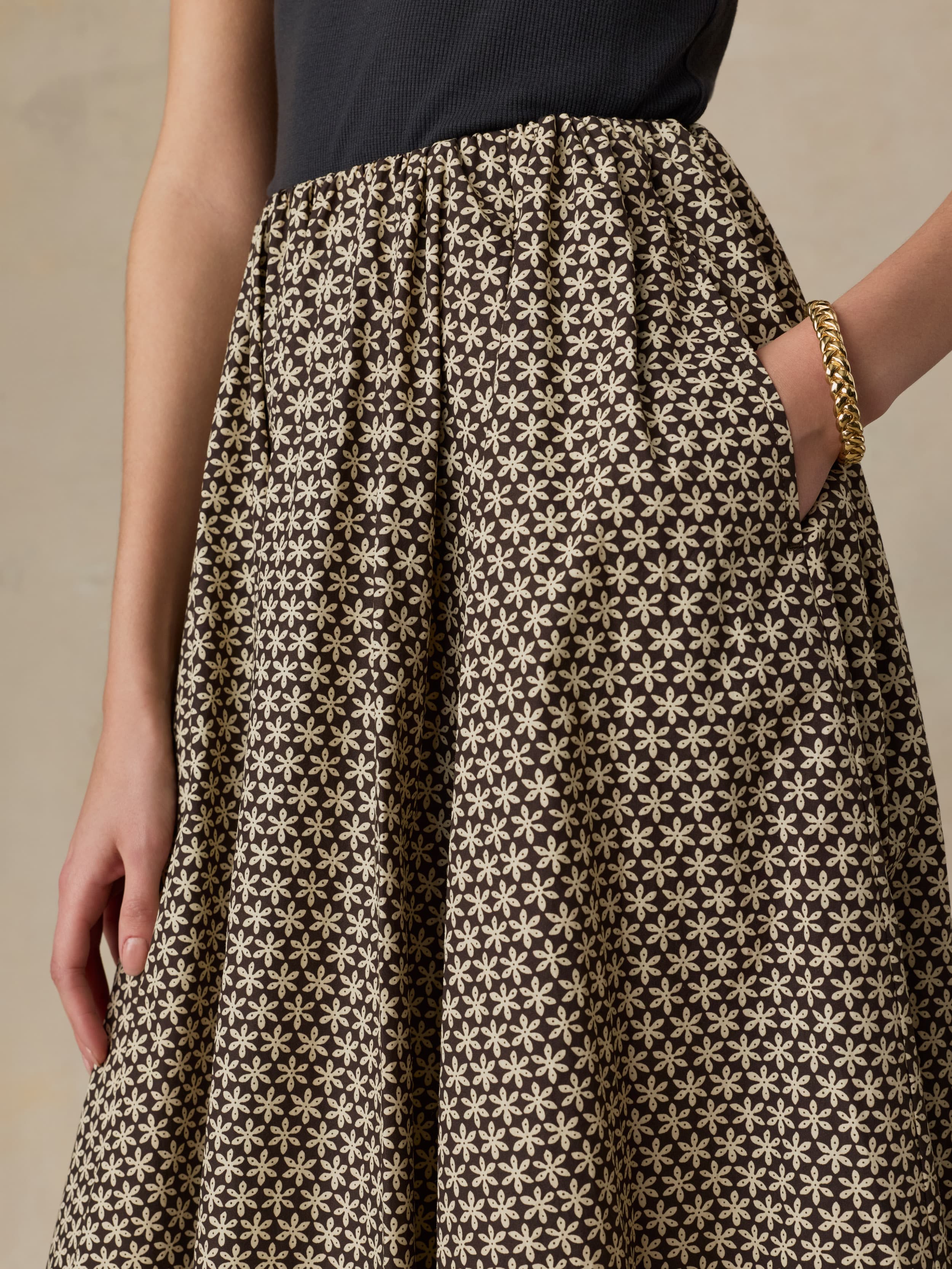 Coastal Poplin Nera Skirt - Bloom Trail Floral | Faherty Brand