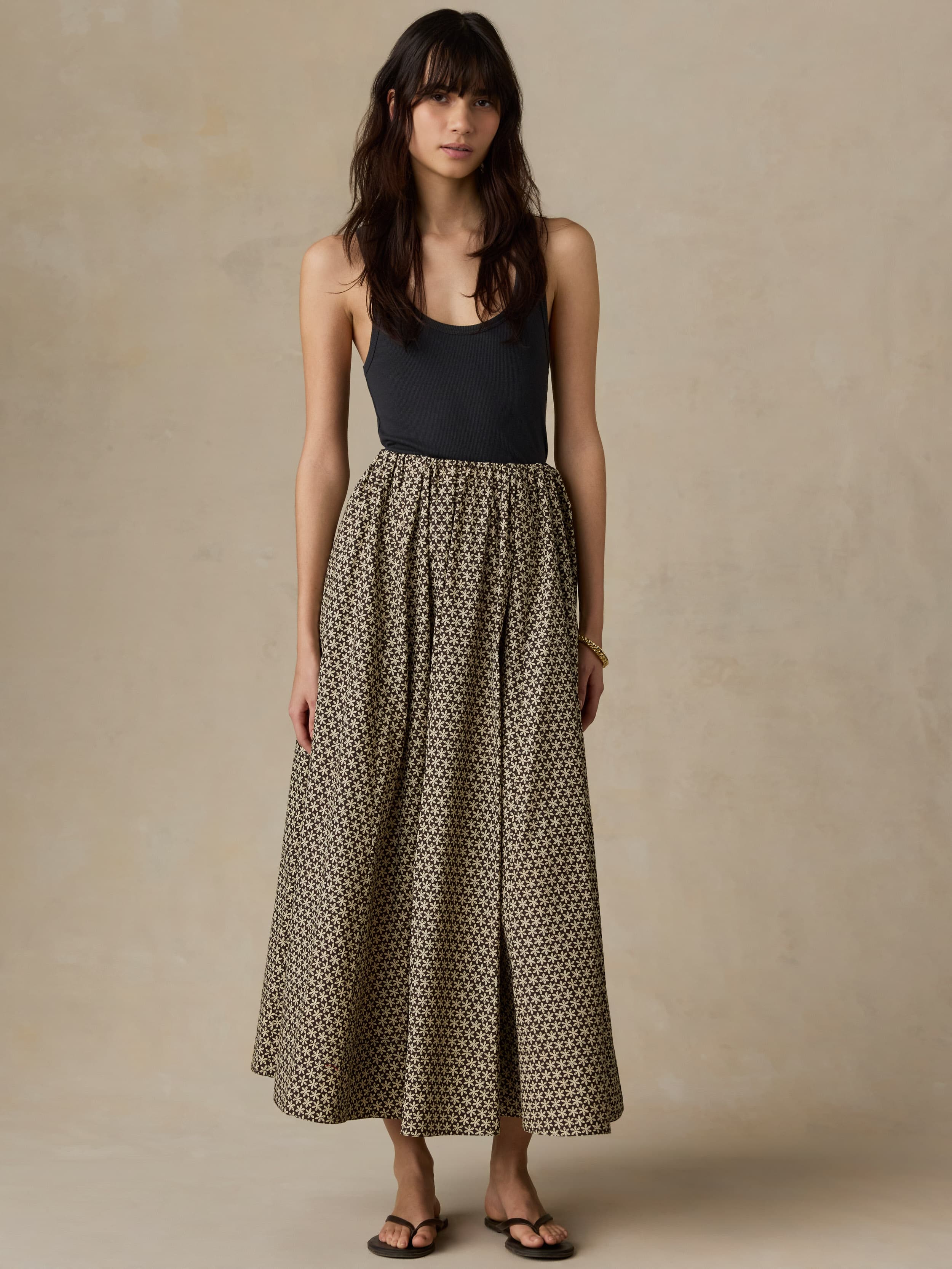 Coastal Poplin Nera Skirt - Bloom Trail Floral | Faherty Brand