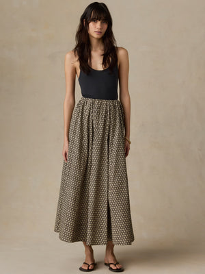 Coastal Poplin Nera Skirt - Bloom Trail Floral