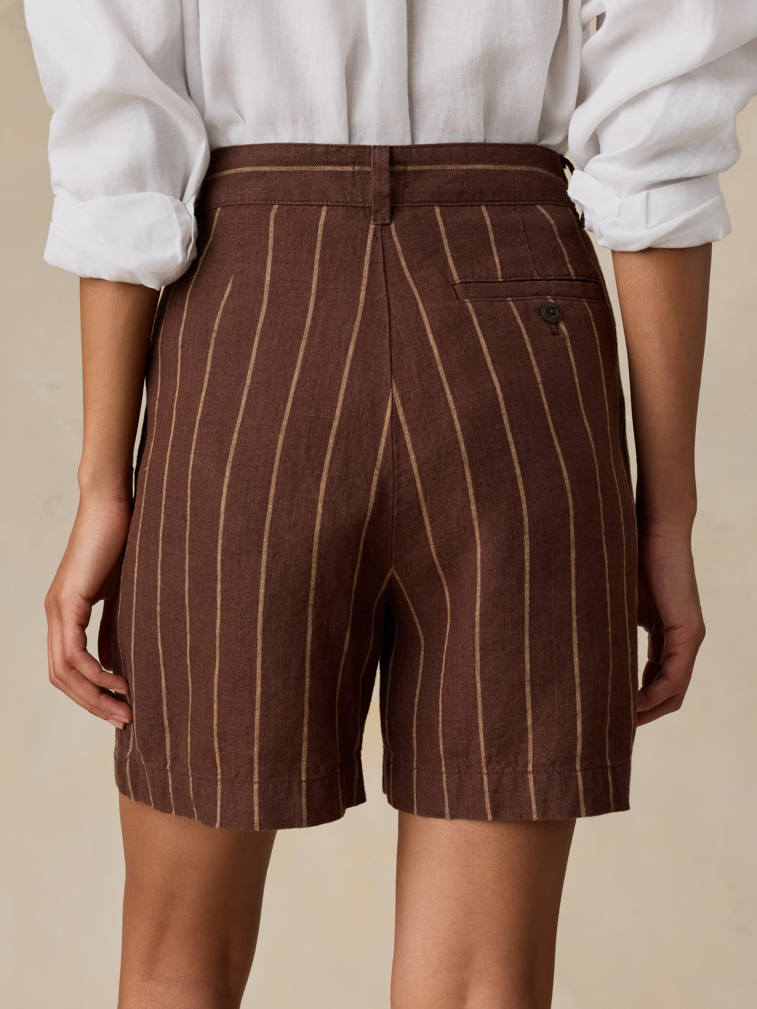 Sun Strider Pleated Short - Harbor Line Stripe | Faherty Brand