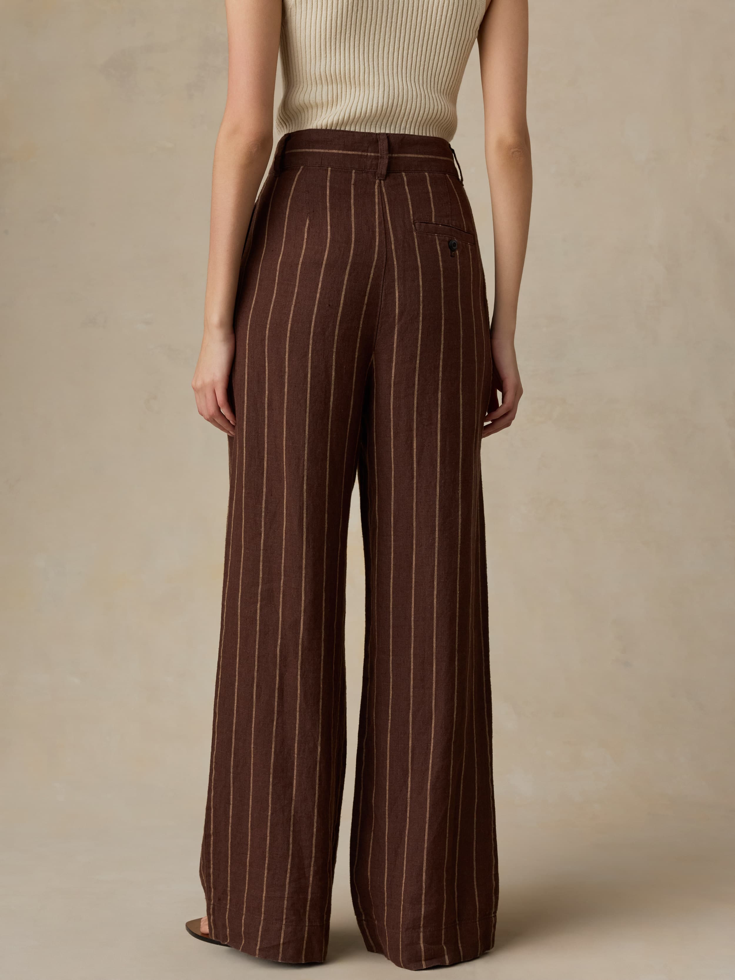 Sun Strider Pleated Pant - Harbor Line Stripe | Faherty Brand