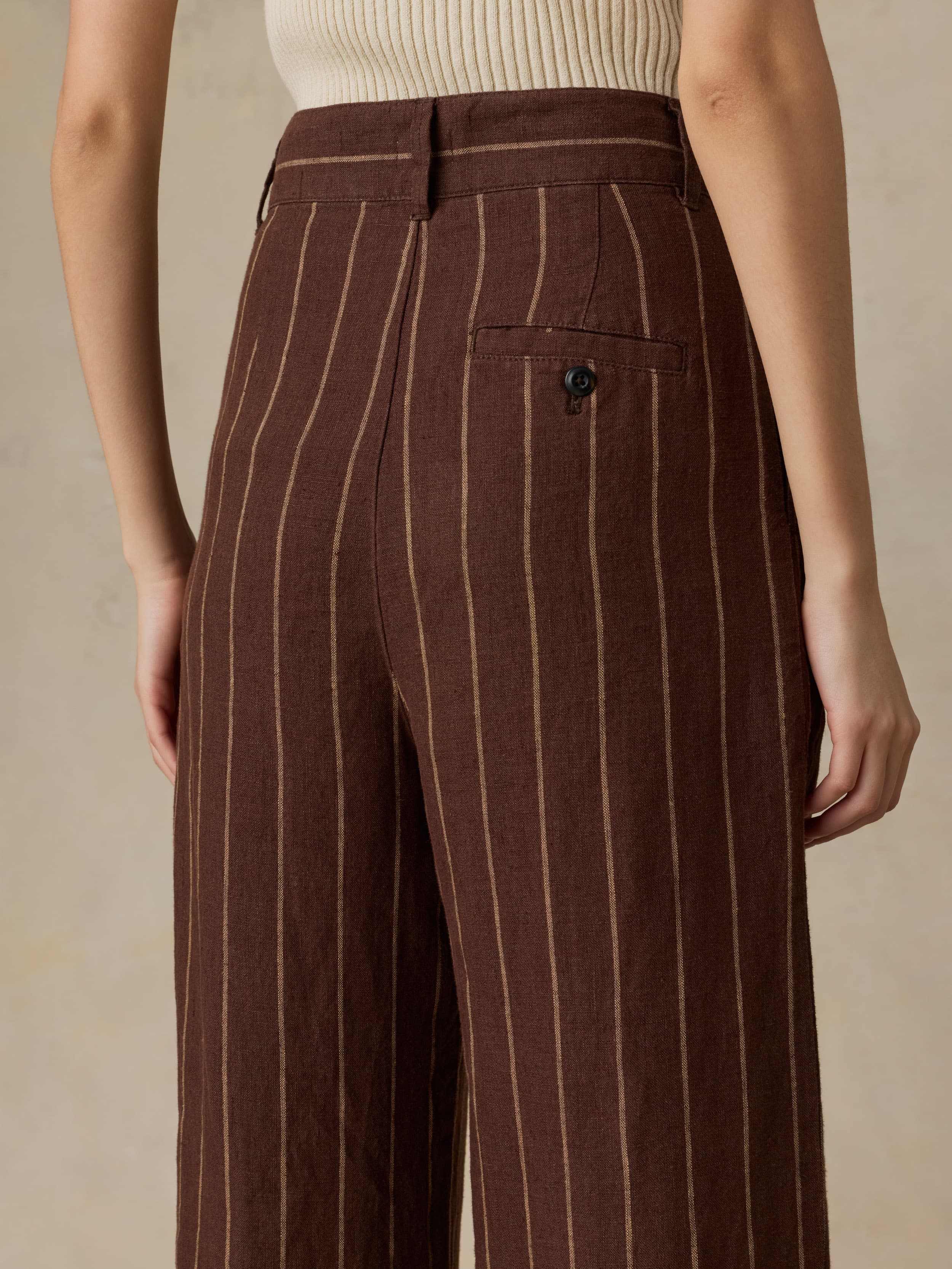 Sun Strider Pleated Pant - Harbor Line Stripe | Faherty Brand
