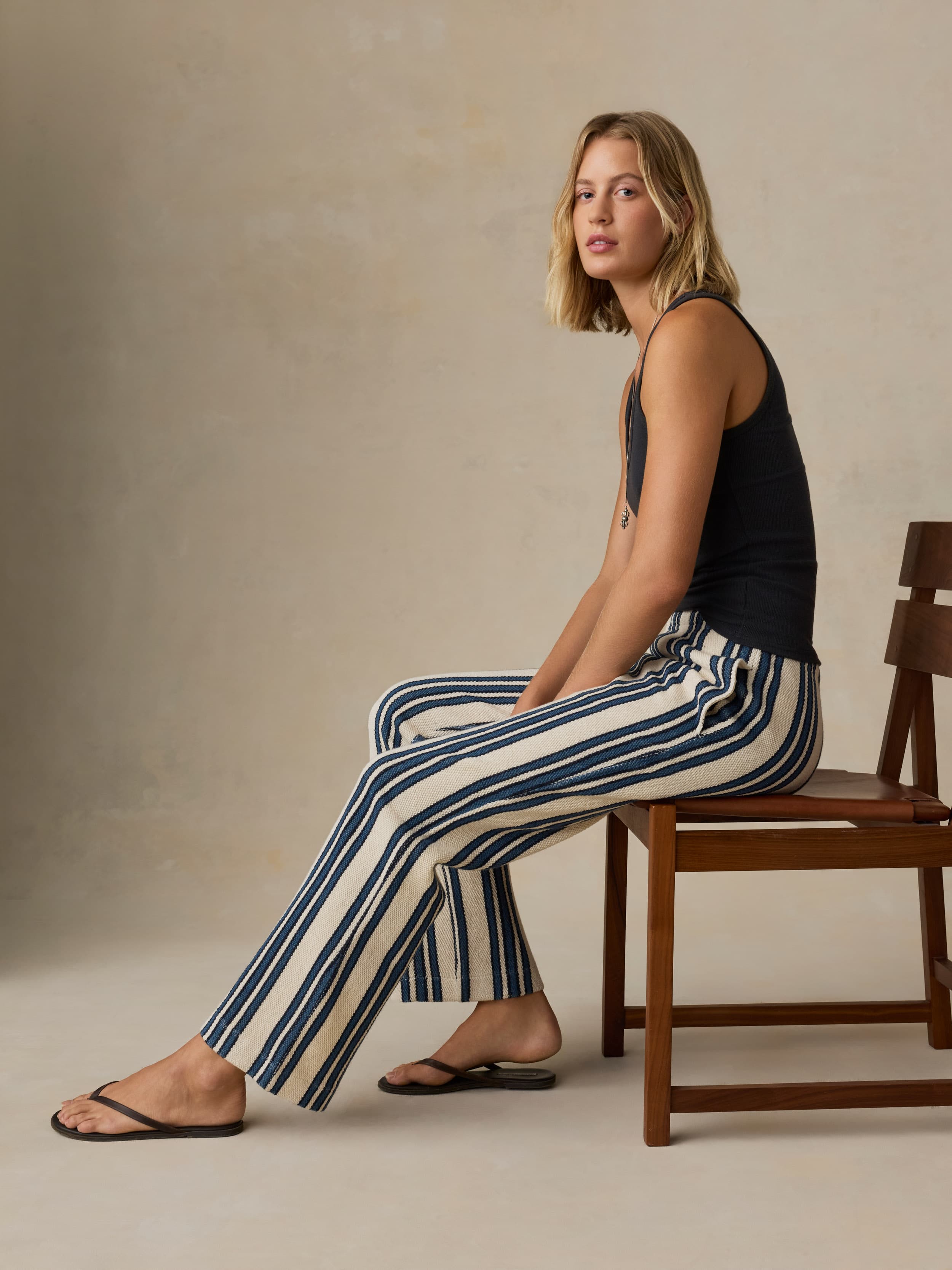 Baja Pant - Kingfisher Stripe | Faherty Brand