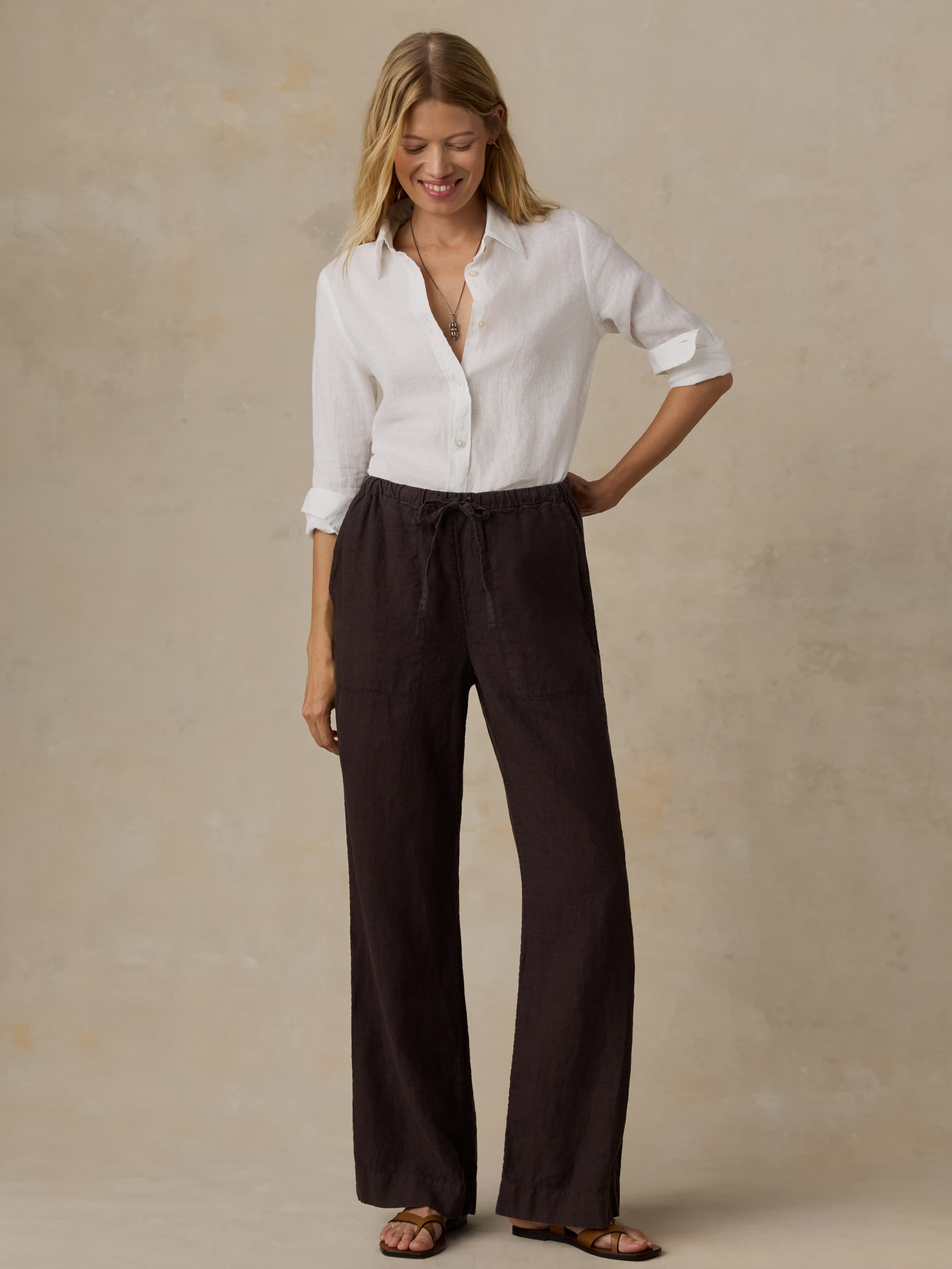 Laidback Linen Pant - Demitasse