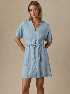 Tried & True Oakley Dress - Bluewater Stripe