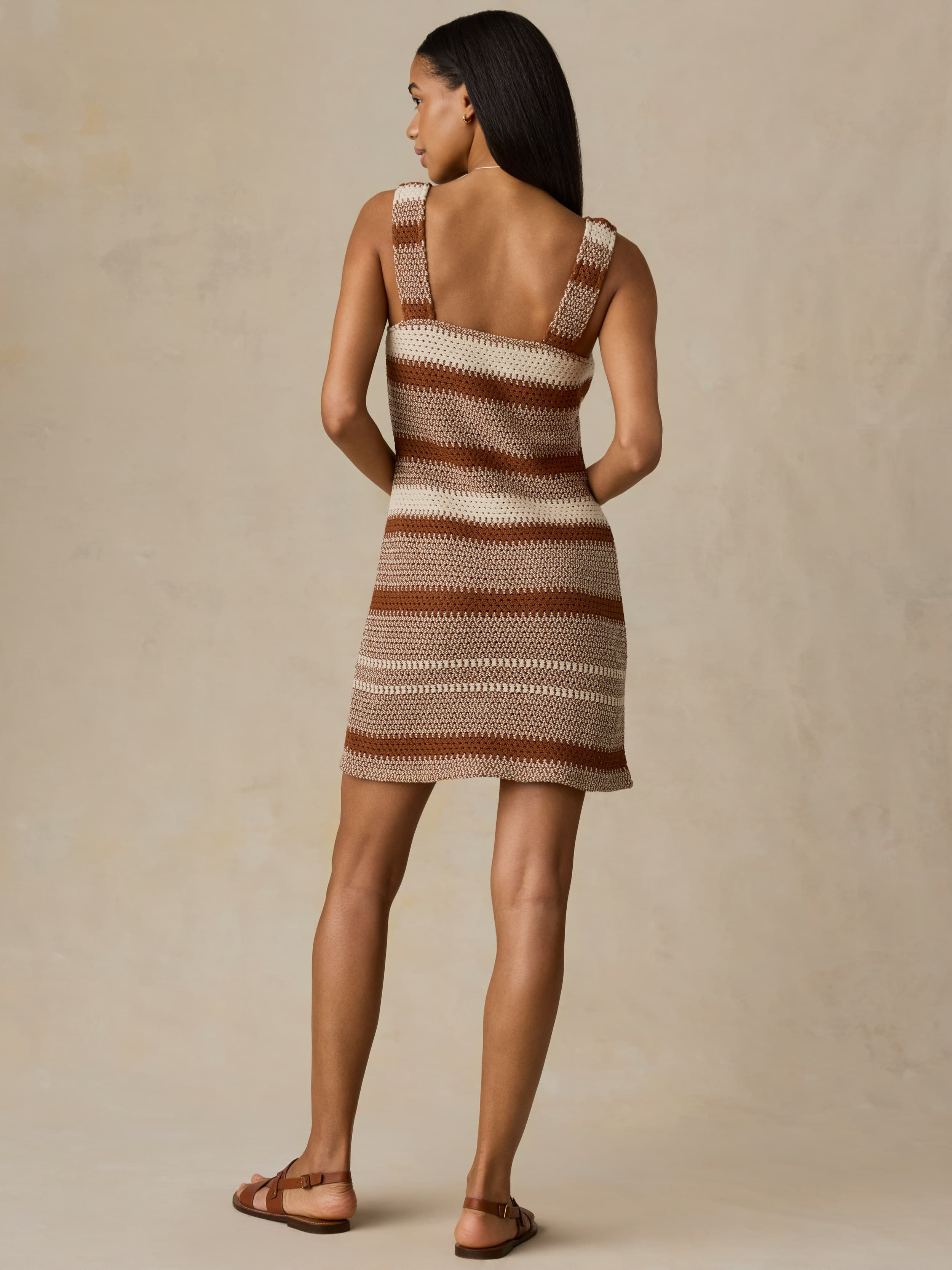 Seacoast Crochet Dress - Chestnut Stitch | Faherty Brand