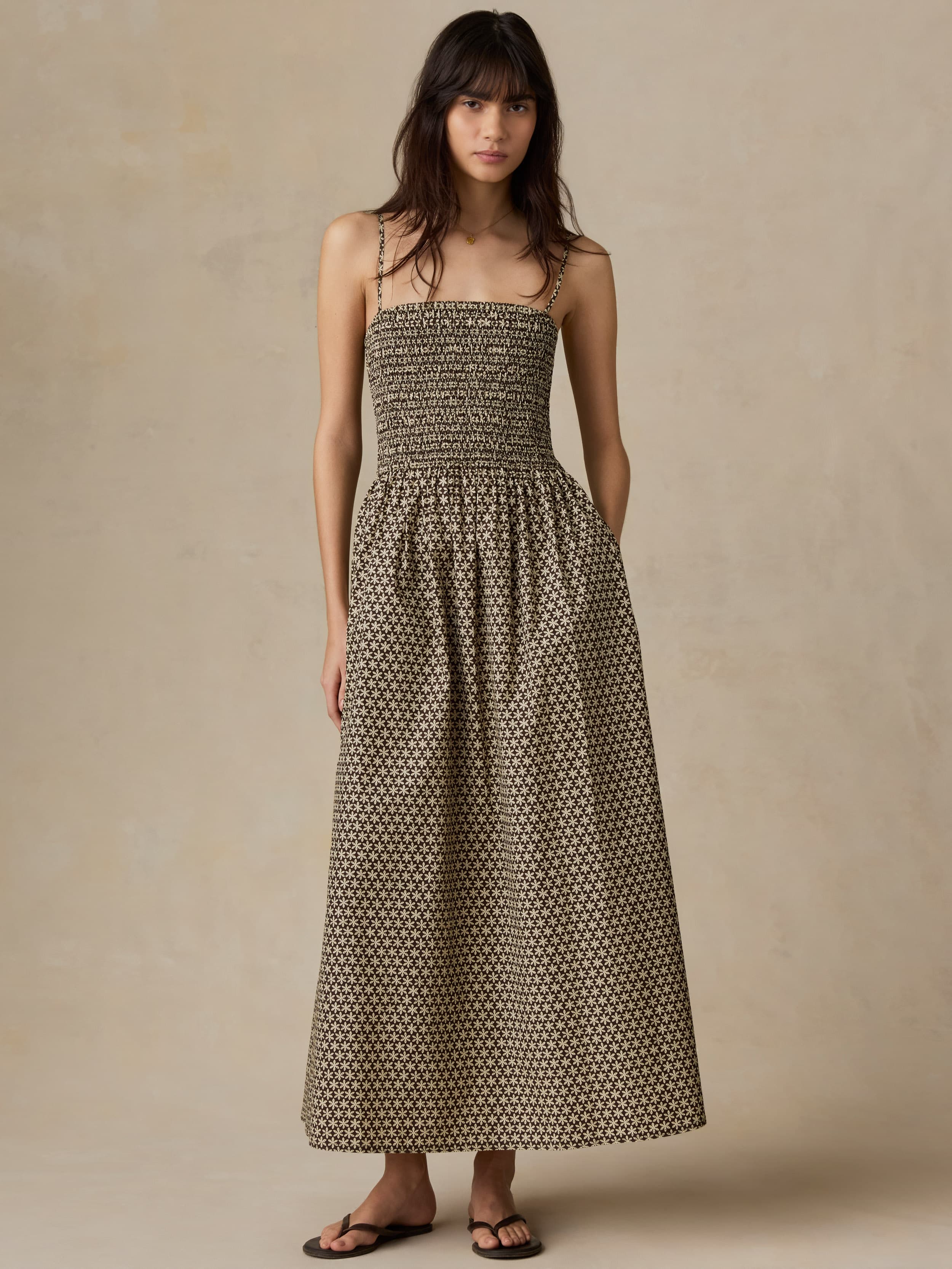Coastal Poplin Lucia Dress - Bloom Trail Floral | Faherty Brand