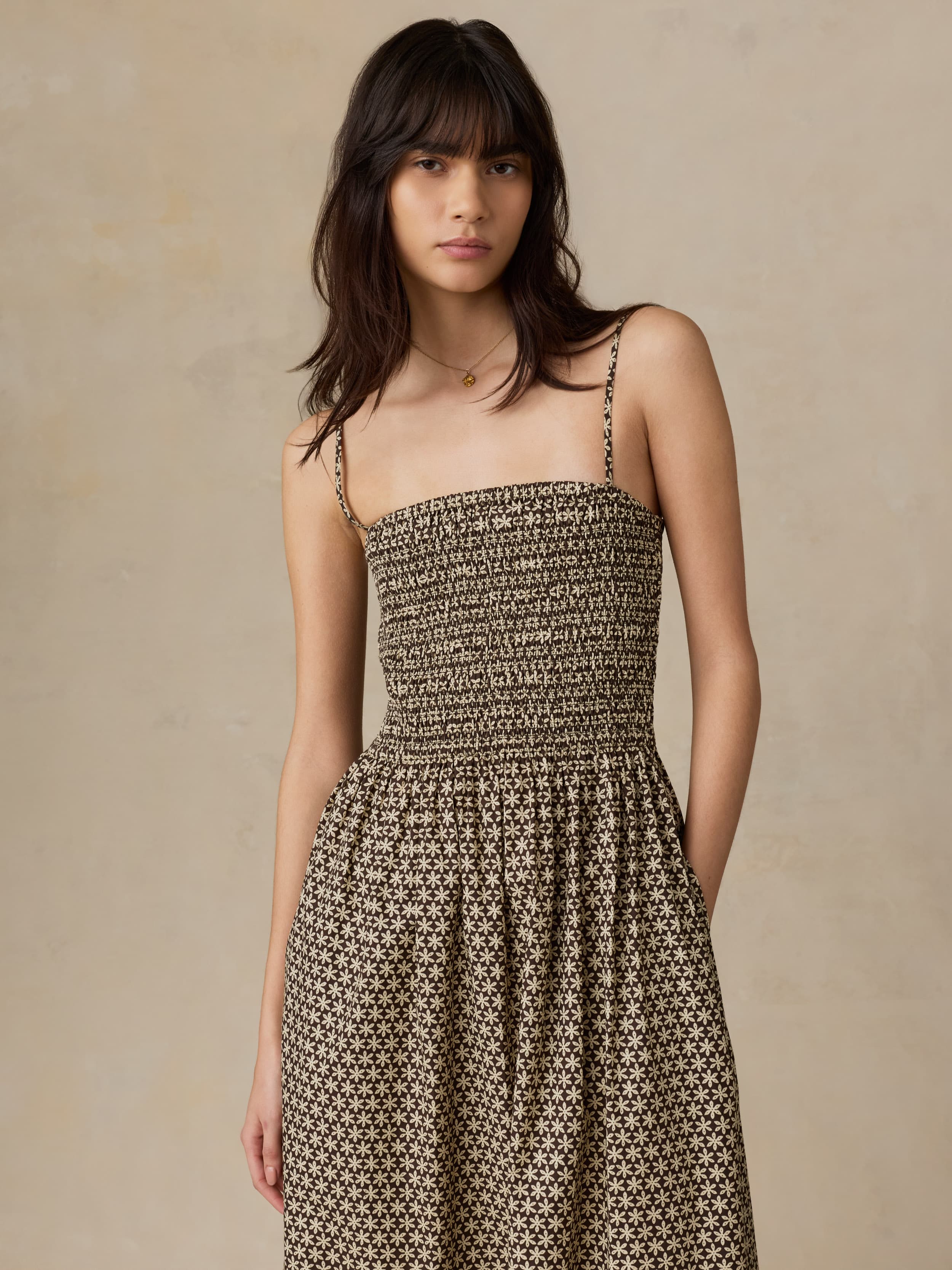 Coastal Poplin Lucia Dress - Bloom Trail Floral | Faherty Brand