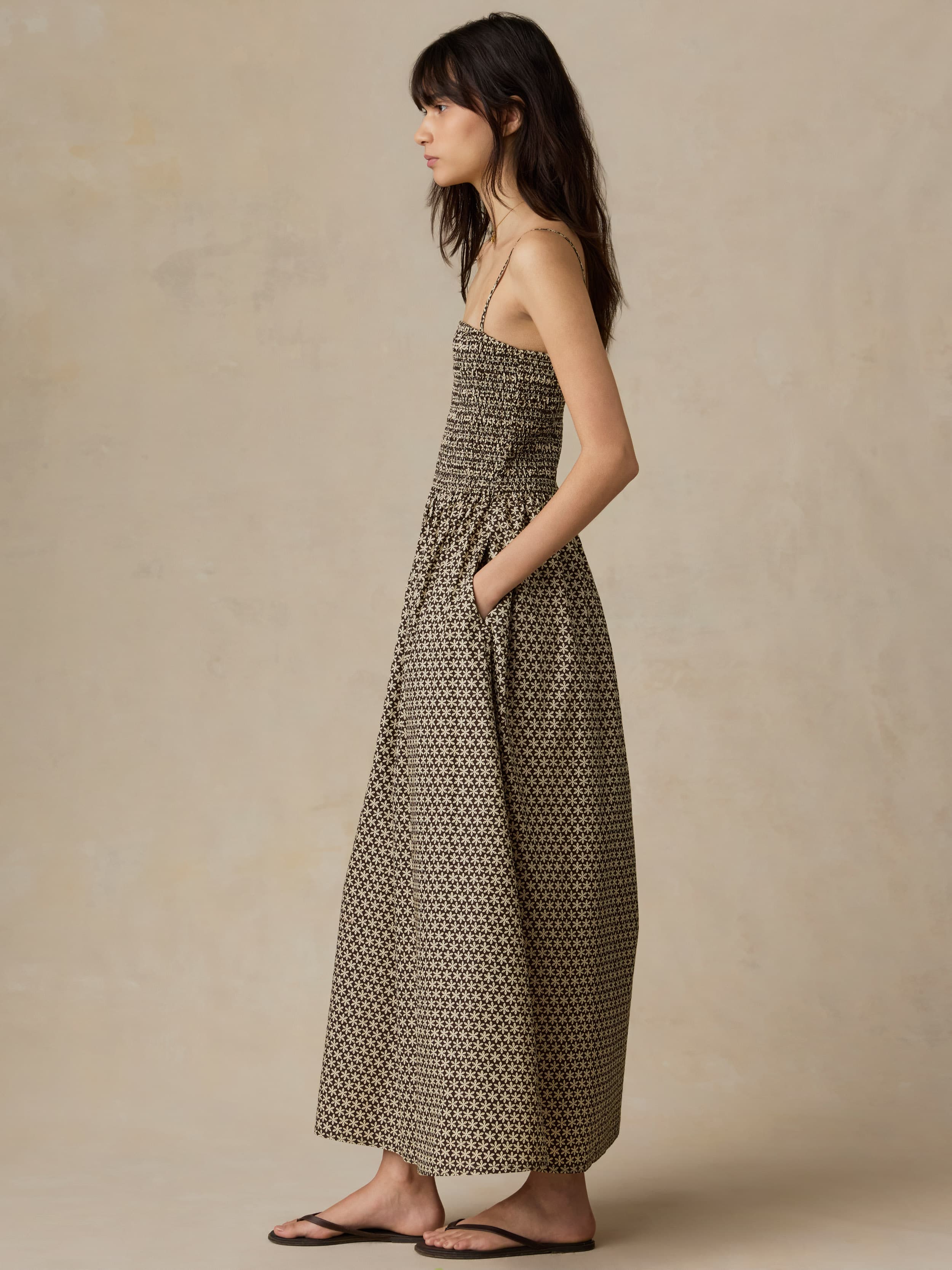 Coastal Poplin Lucia Dress - Bloom Trail Floral | Faherty Brand