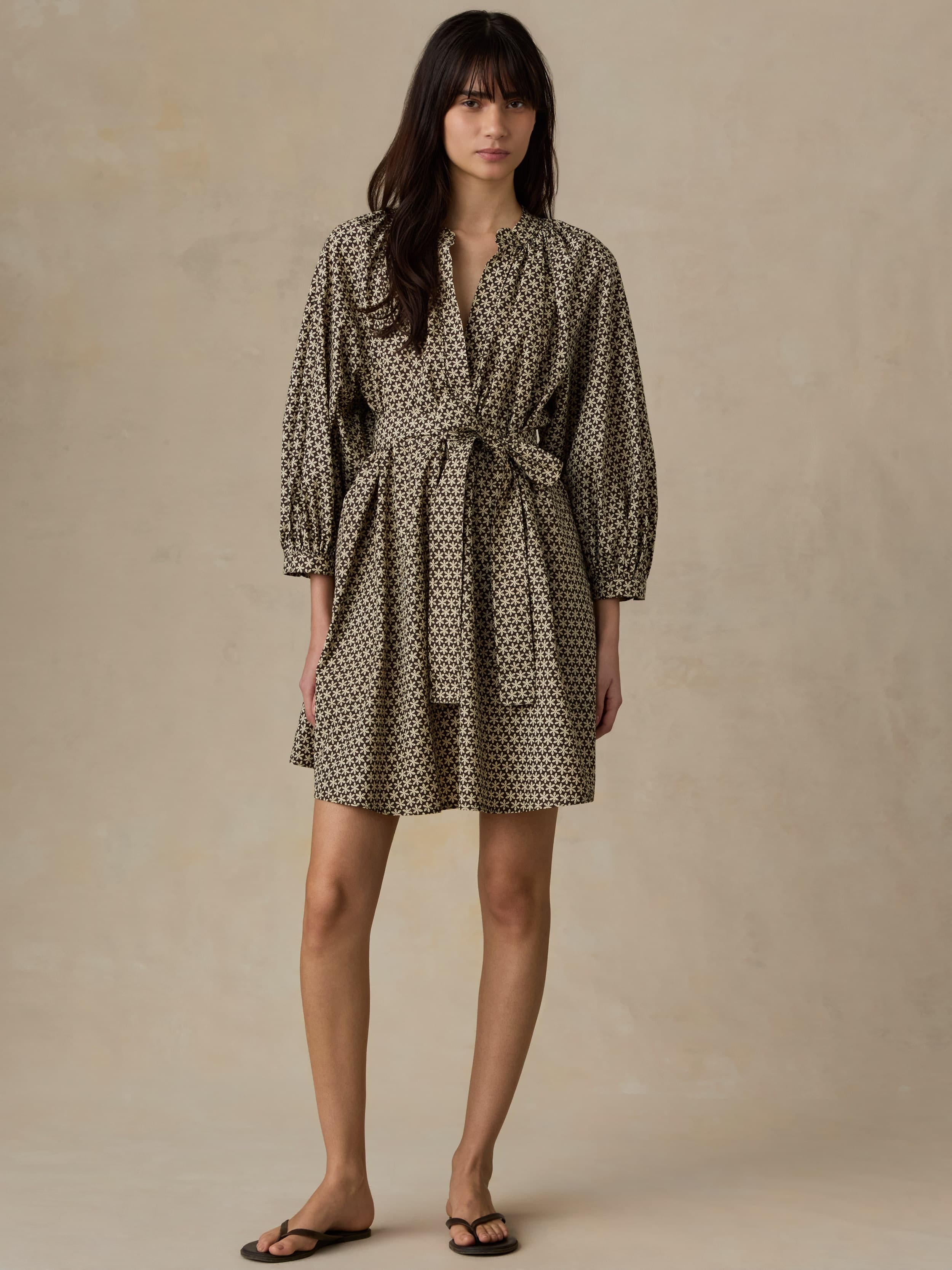 Coastal Poplin Kaia Mini Dress - Bloom Trail Floral | Faherty Brand