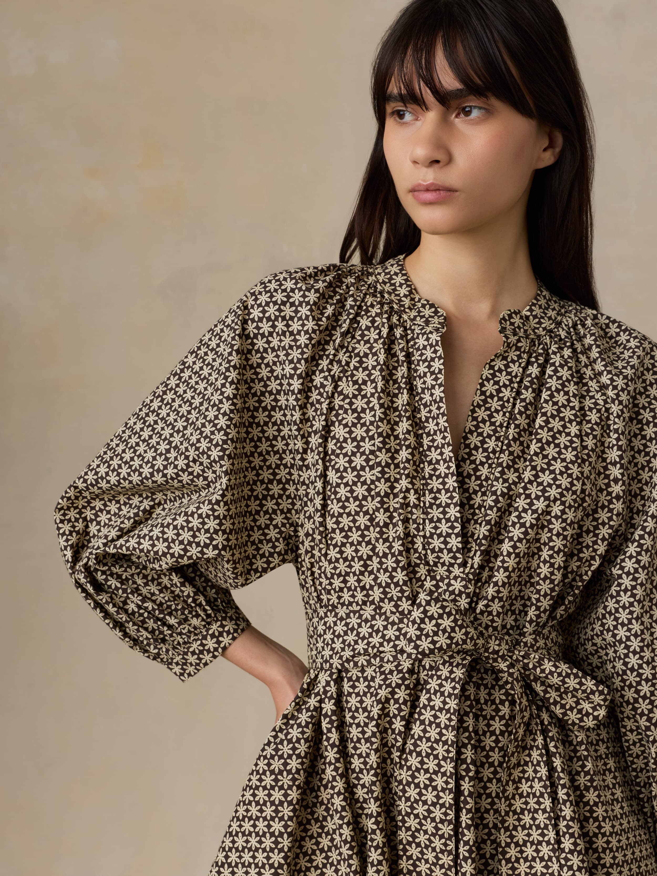 Coastal Poplin Kaia Mini Dress - Bloom Trail Floral | Faherty Brand