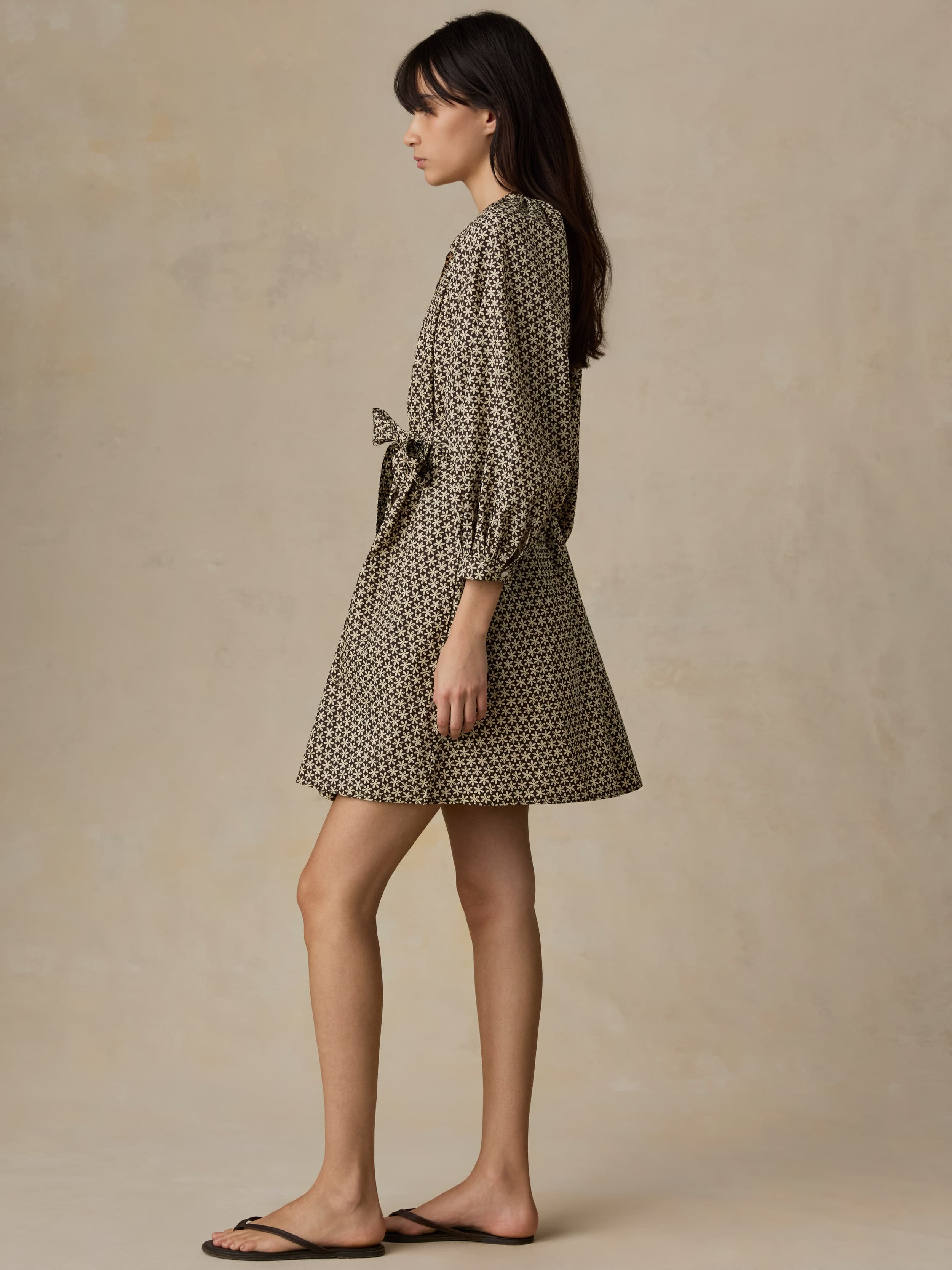 Coastal Poplin Kaia Mini Dress - Bloom Trail Floral | Faherty Brand
