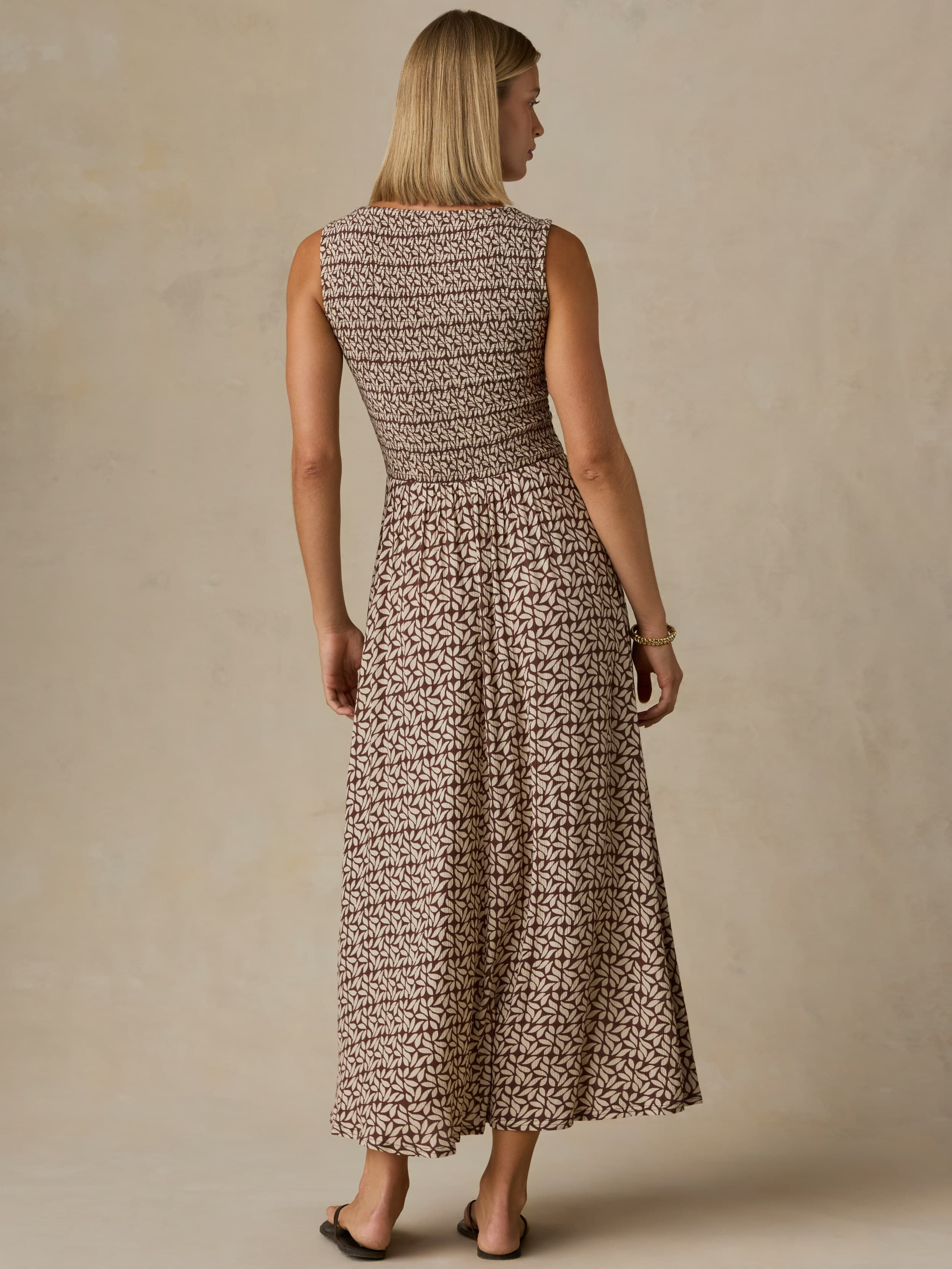 Sophia Smocked Dress - Chocolate Petal | Faherty Brand