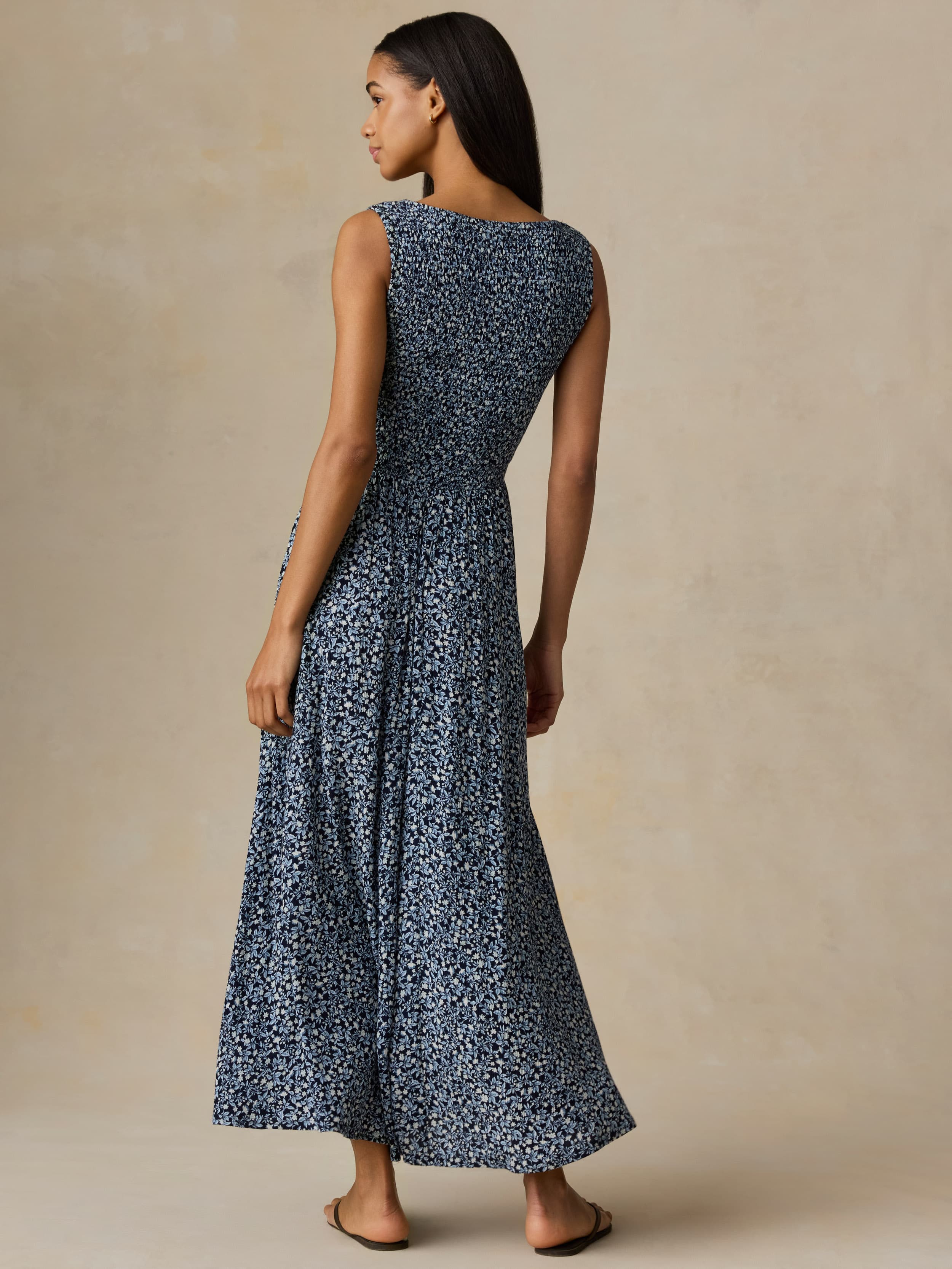 Sophia Smocked Dress - Coastal Bloom | Faherty Brand