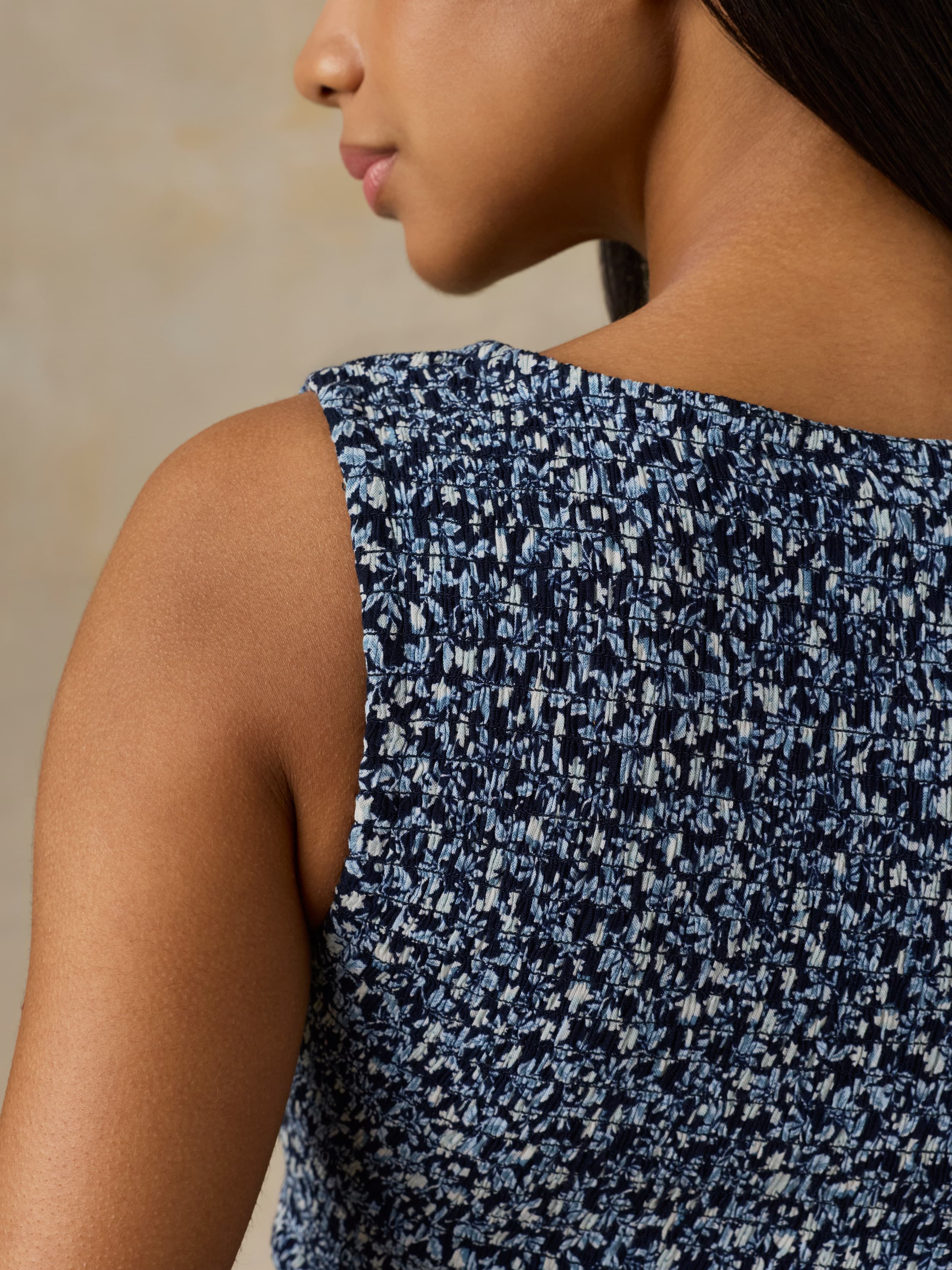 Sophia Smocked Dress - Coastal Bloom | Faherty Brand