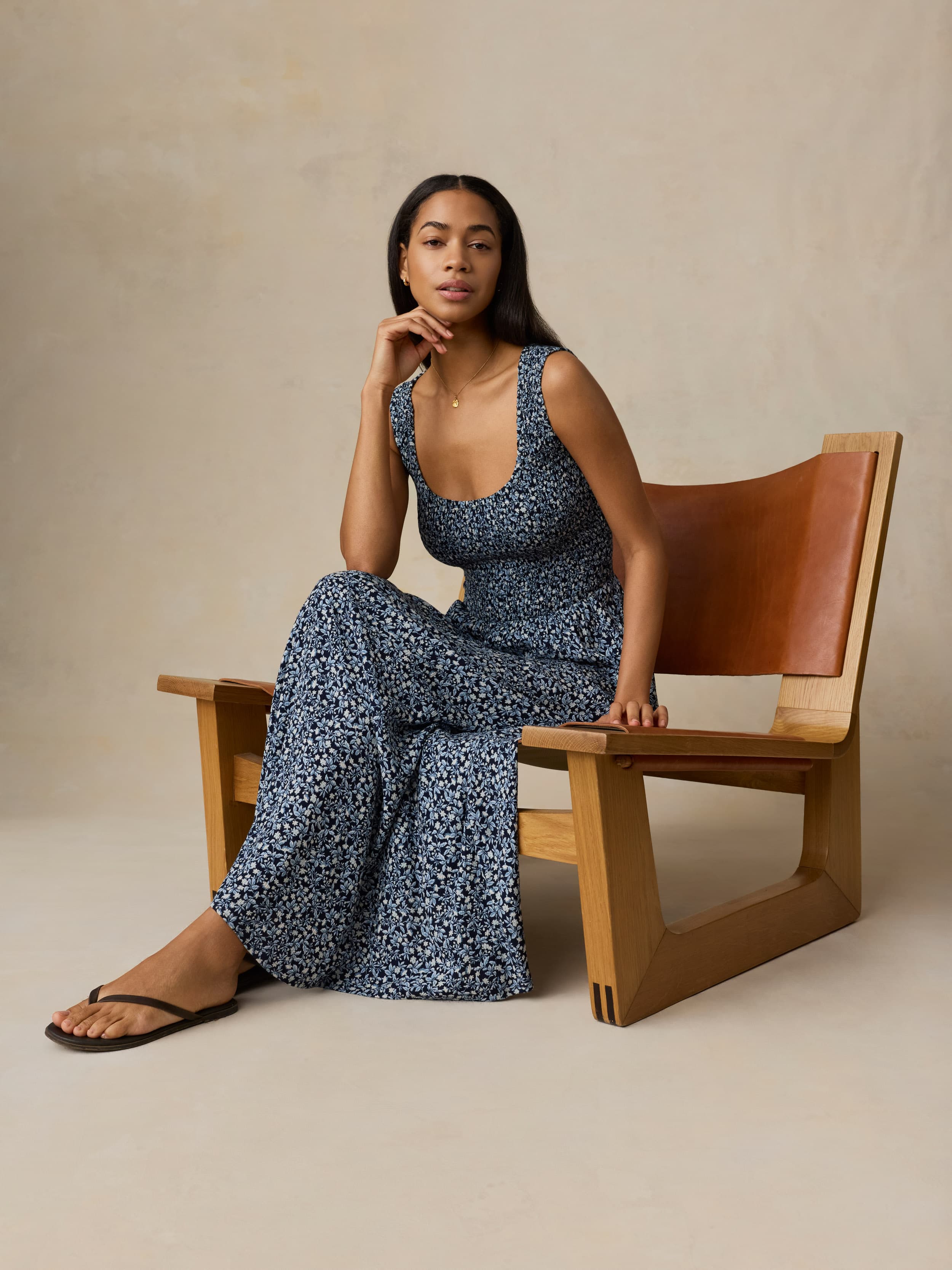Sophia Smocked Dress - Coastal Bloom | Faherty Brand