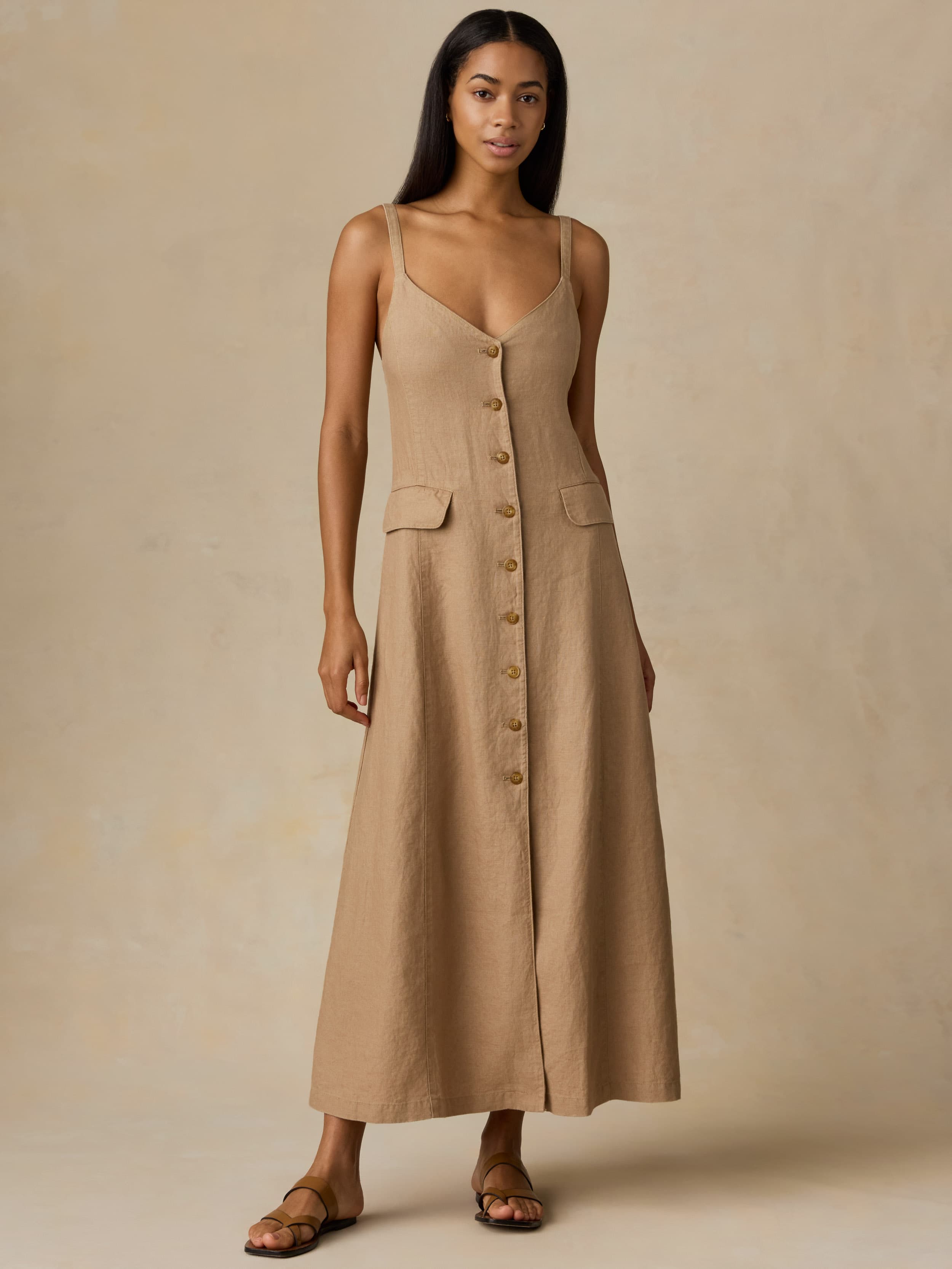 Sun Strider Milo Dress - Acorn | Faherty Brand