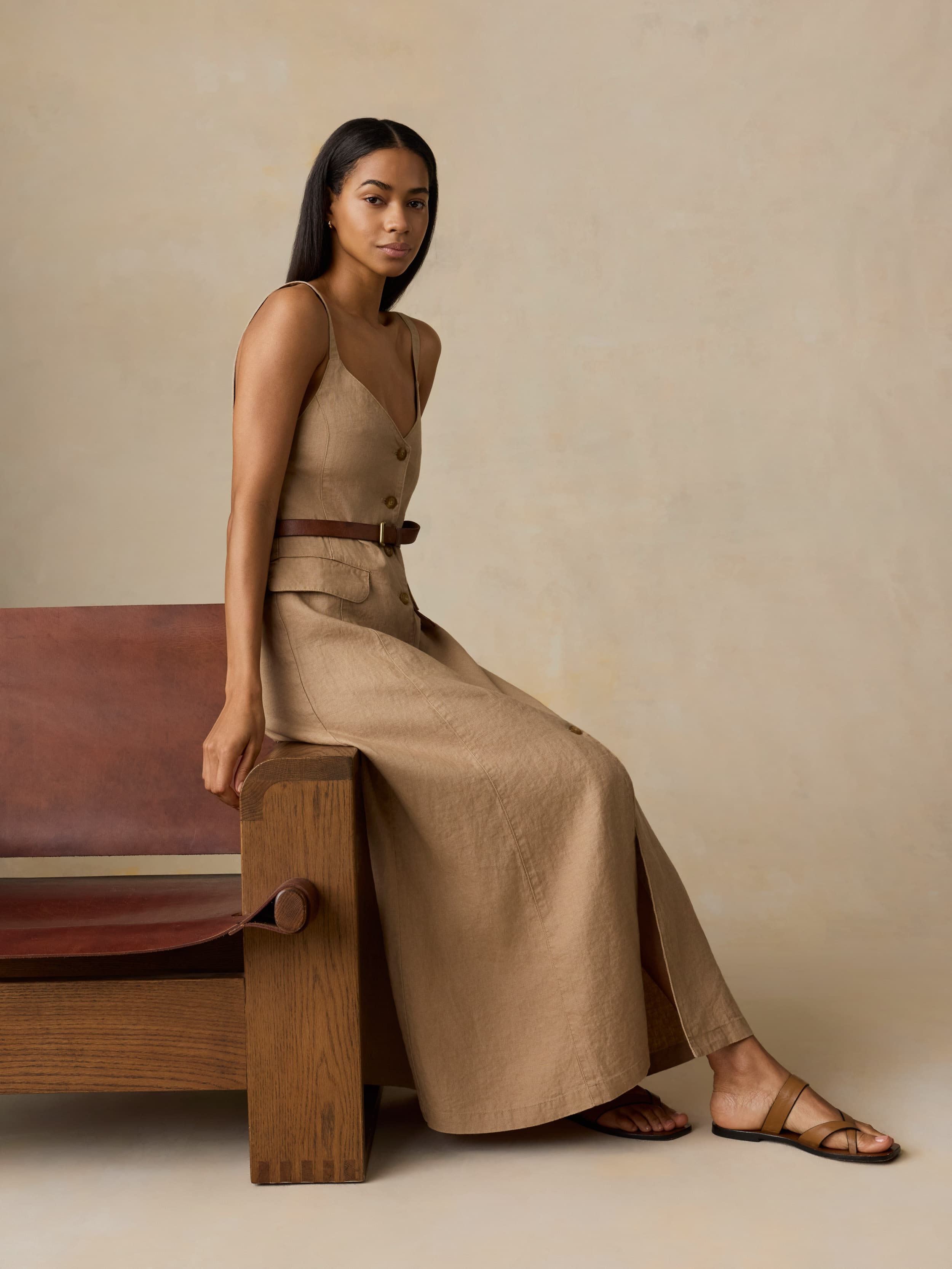 Sun Strider Milo Dress - Acorn | Faherty Brand