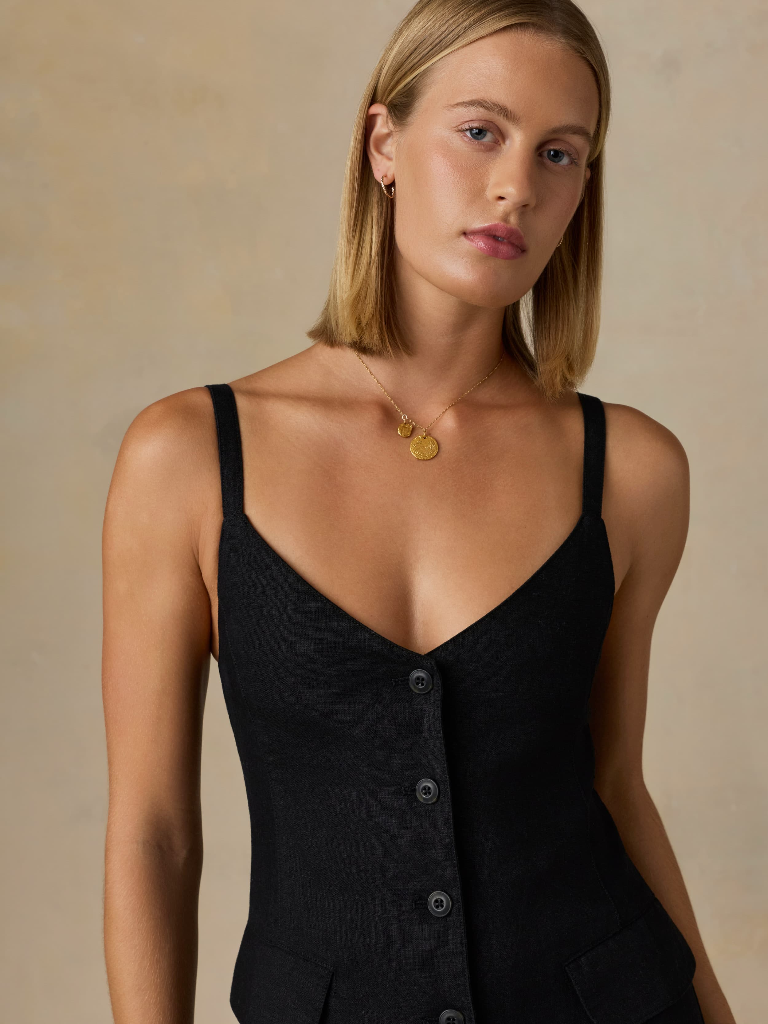 Sun Strider Milo Dress - Black | Faherty Brand