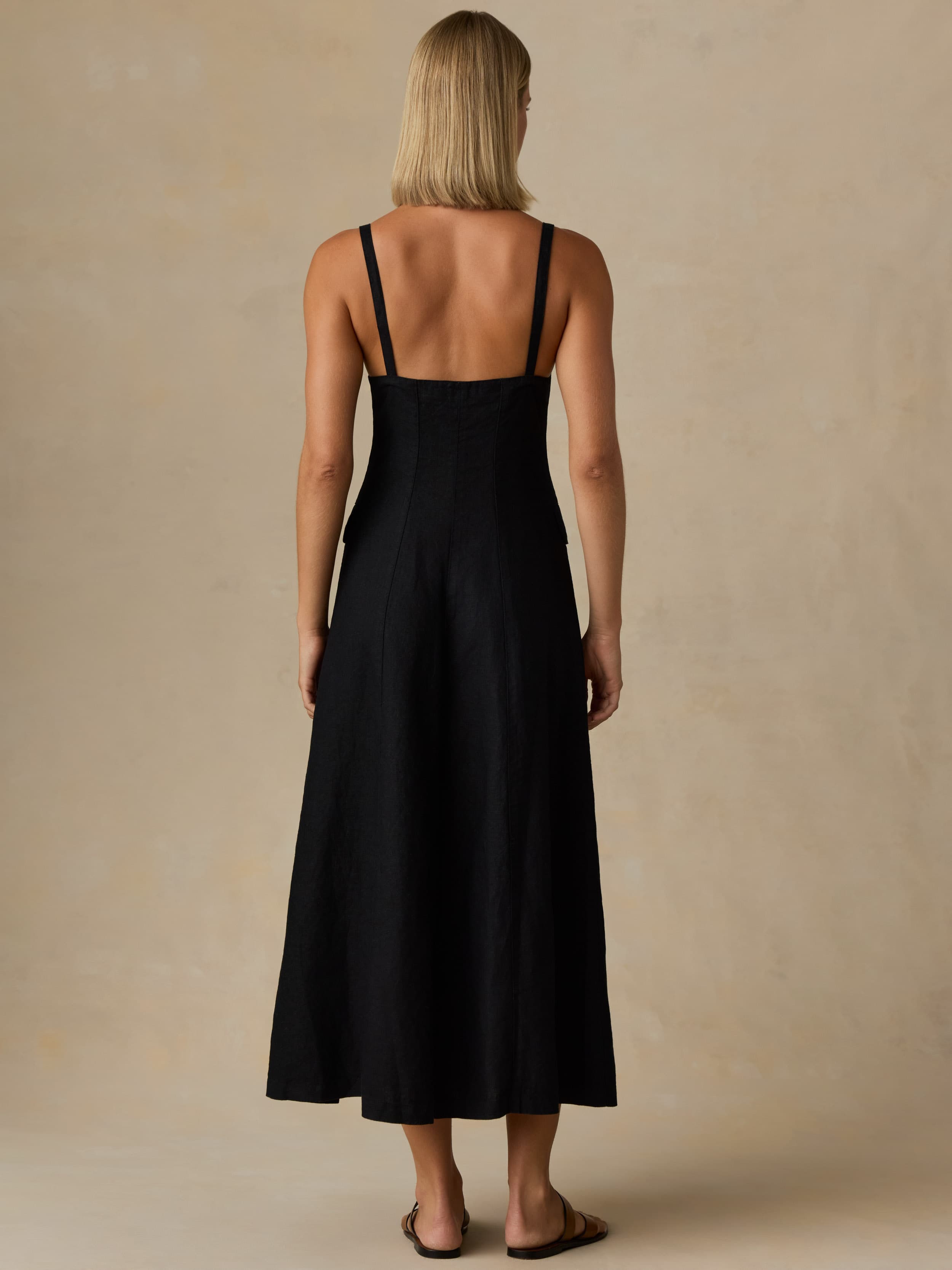 Sun Strider Milo Dress - Black | Faherty Brand