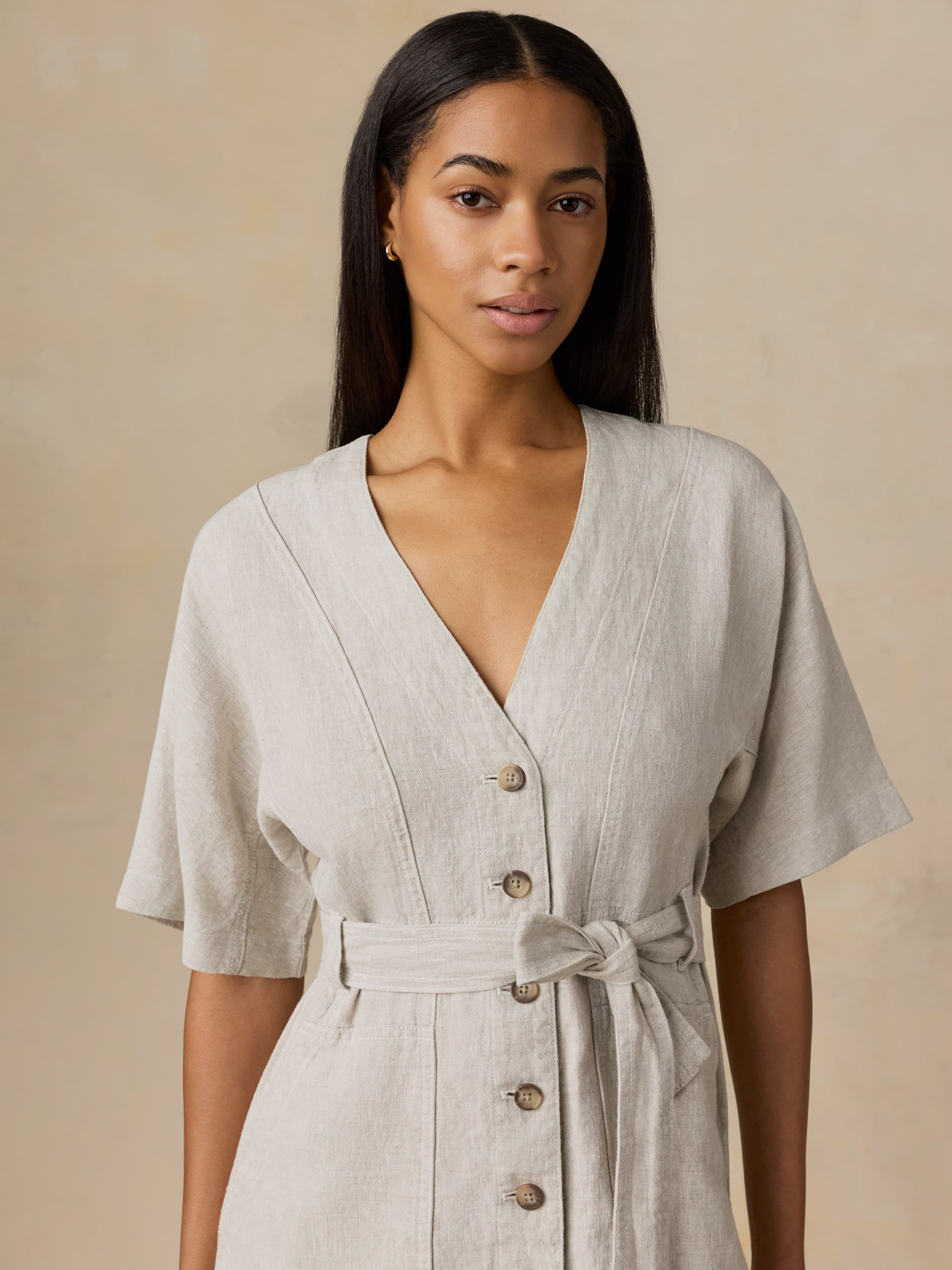Sun Strider Camille Mini Dress - Flax | Faherty Brand