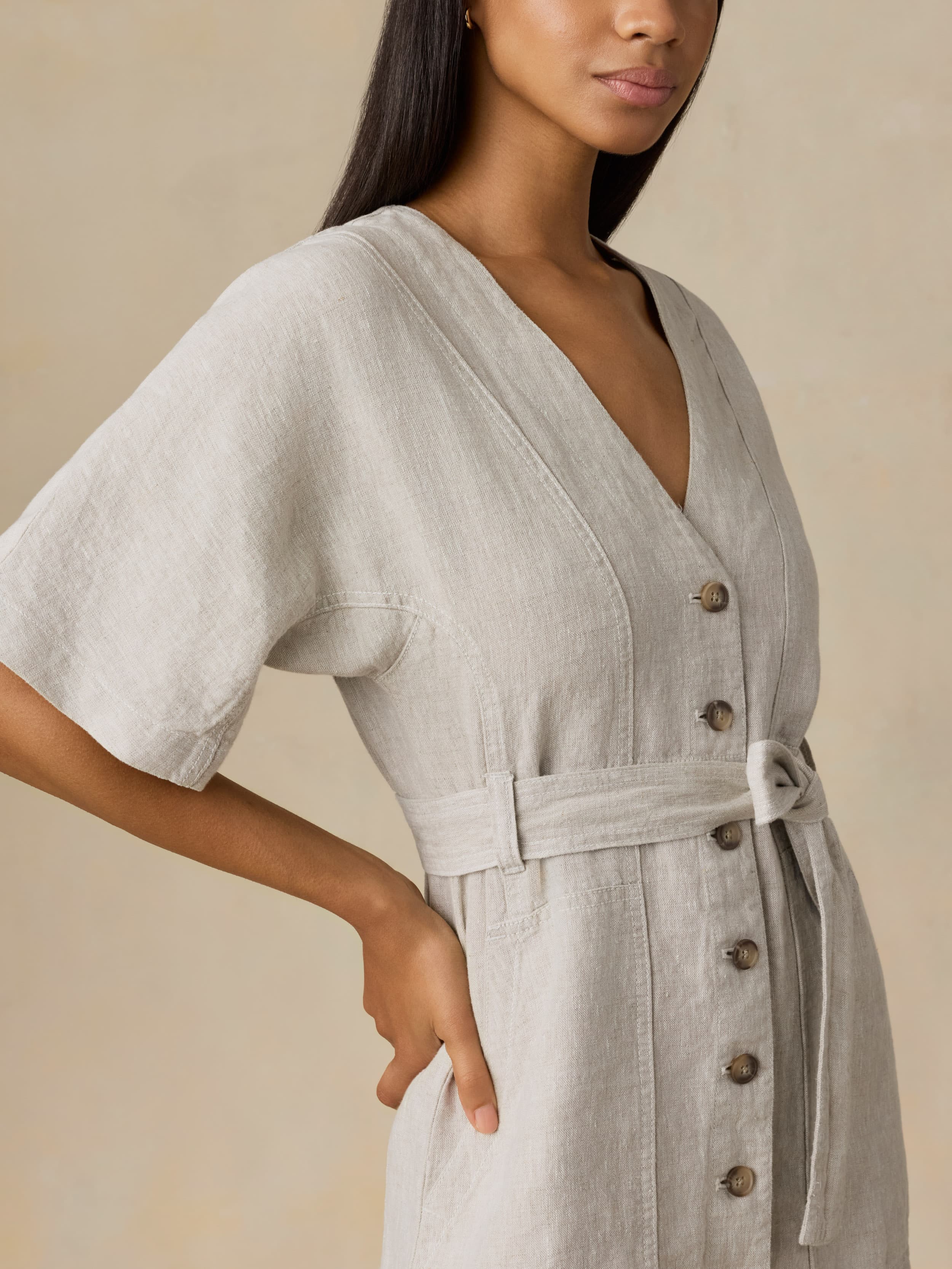 Sun Strider Camille Mini Dress - Flax | Faherty Brand