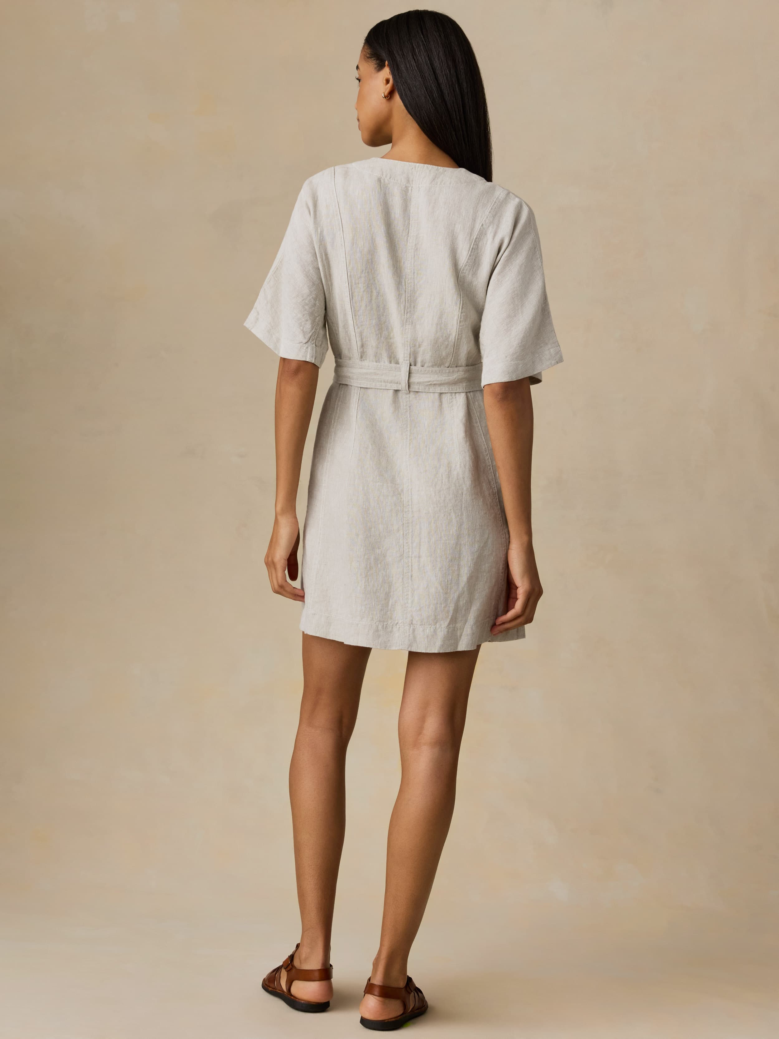 Sun Strider Camille Mini Dress - Flax | Faherty Brand