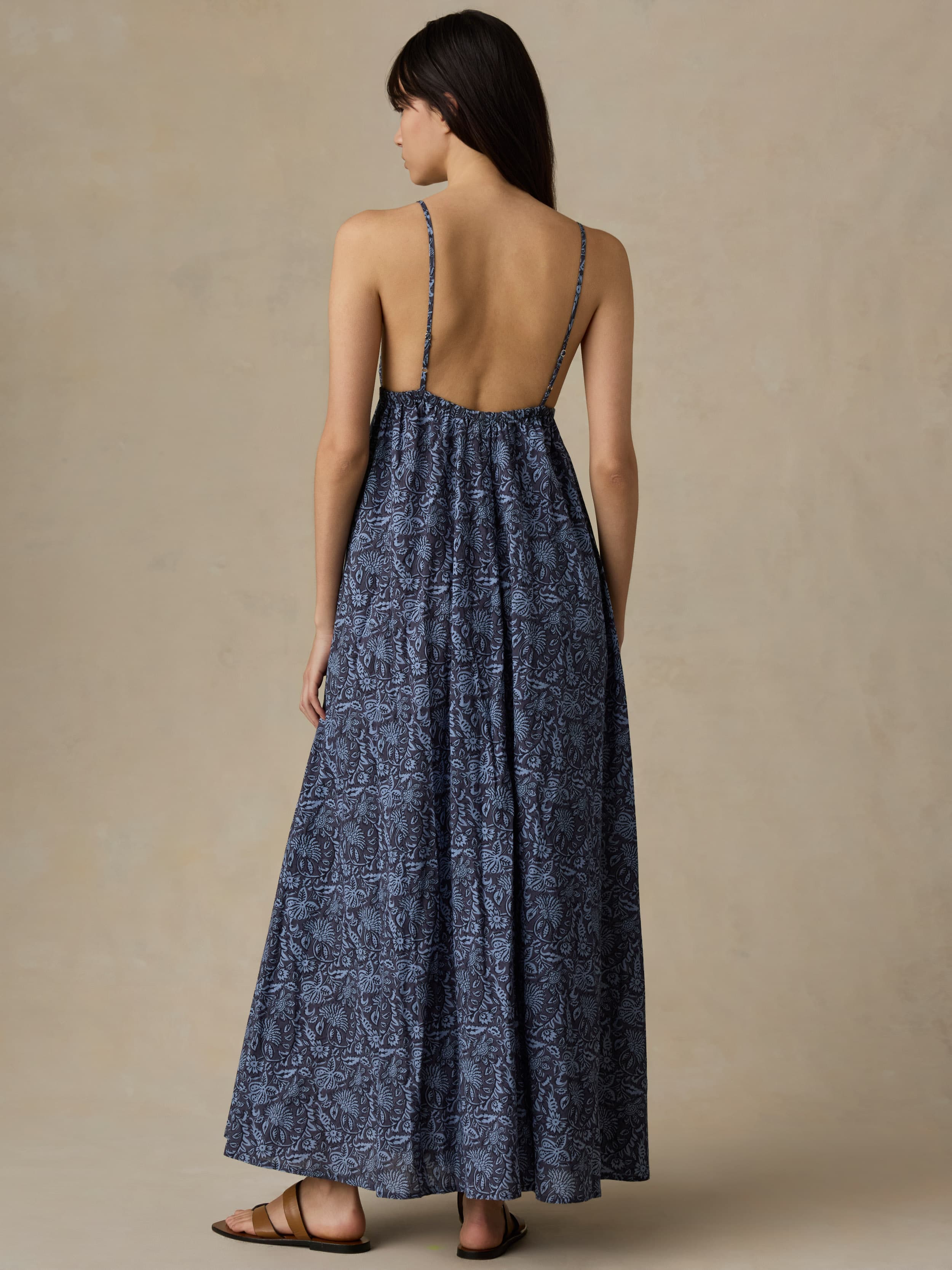 Voile Sadie Dress - Blue Moon Petals | Faherty Brand