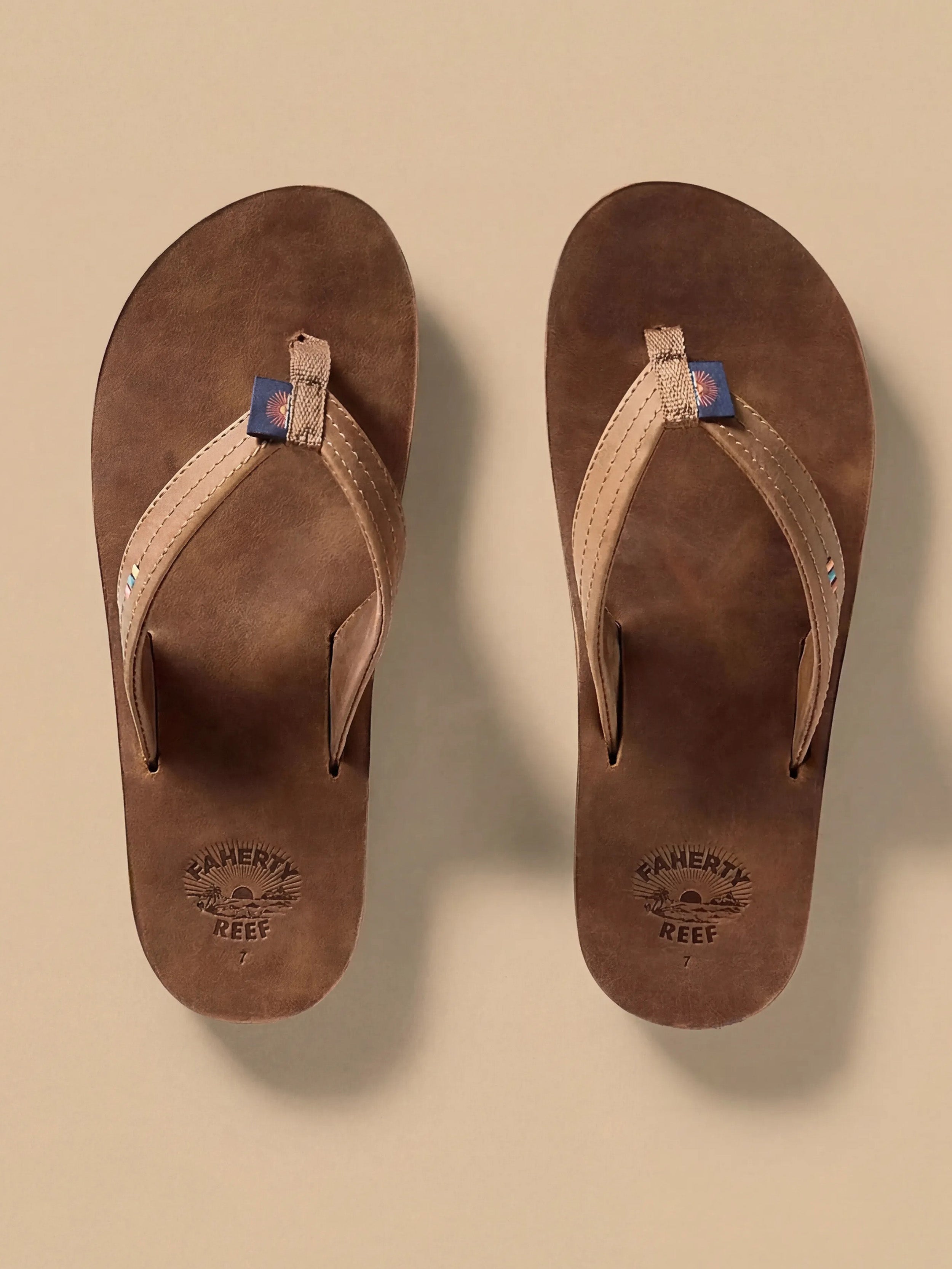 Faherty X REEF Drift Away Flip Flop - Dark Brown | Faherty Brand