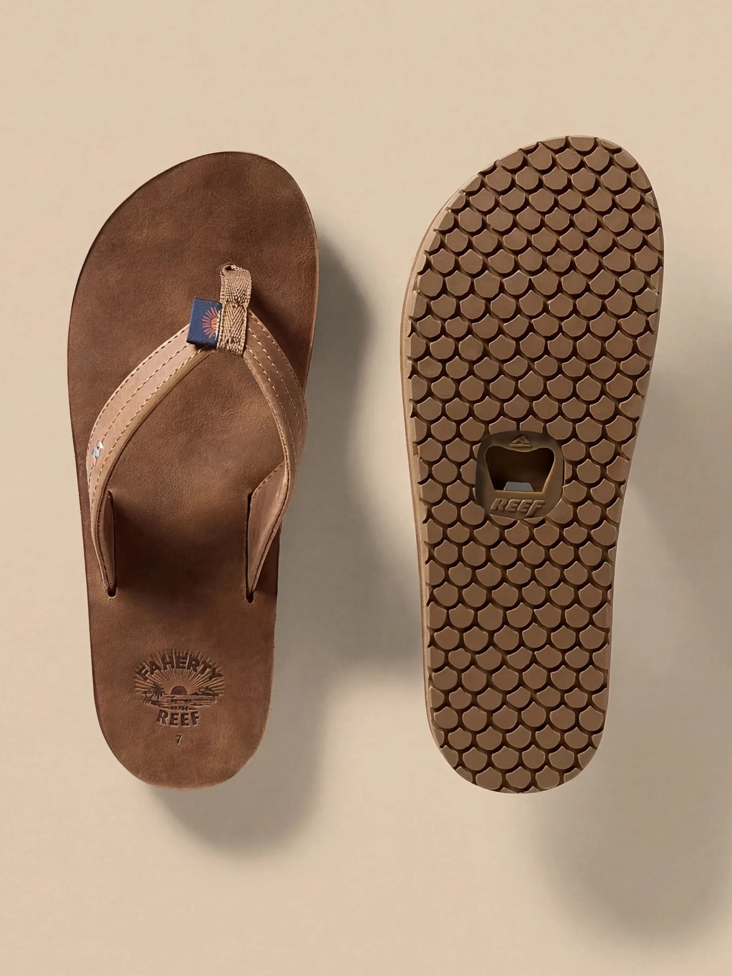 Faherty X REEF Drift Away Flip Flop - Dark Brown | Faherty Brand