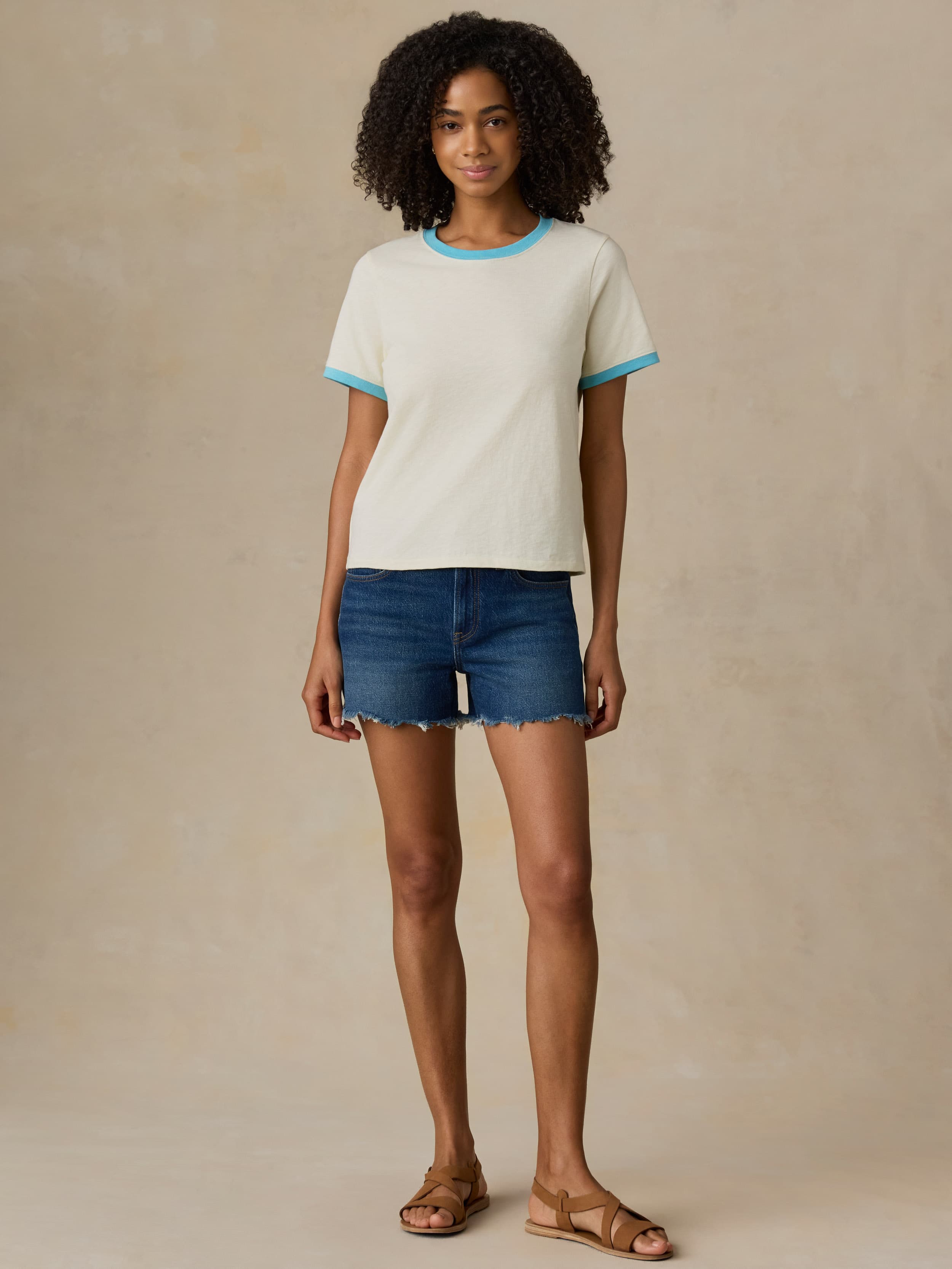 Sunwashed Regenerative Tee - Lemon Sorbet | Faherty Brand
