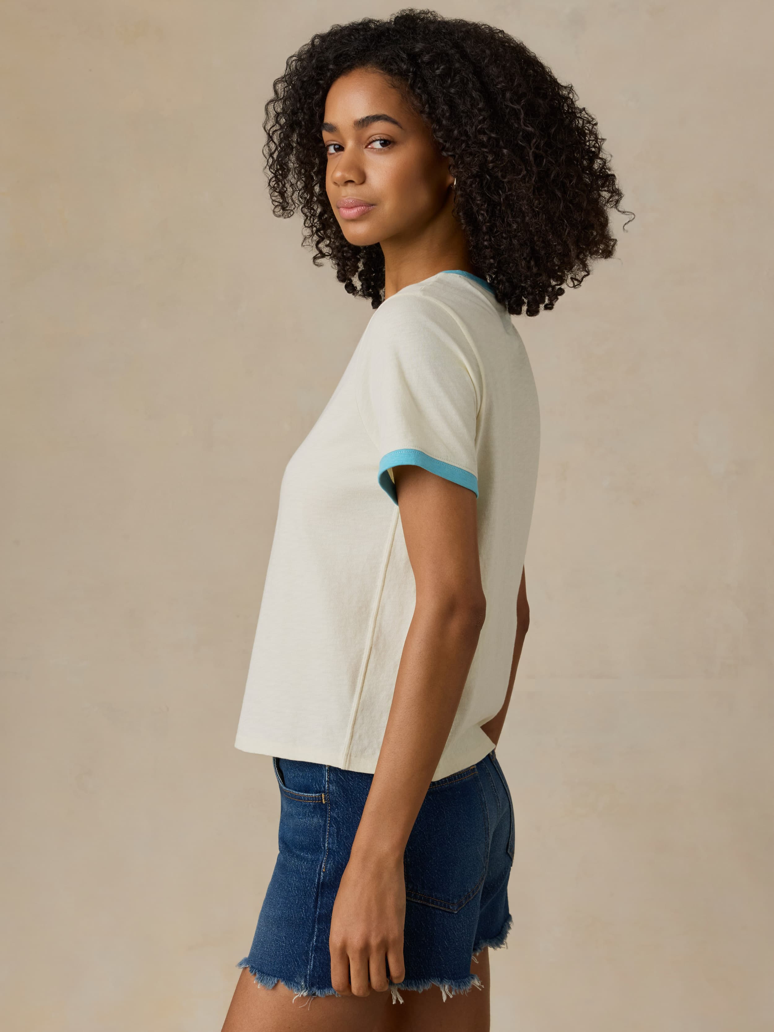 Sunwashed Regenerative Tee - Lemon Sorbet | Faherty Brand