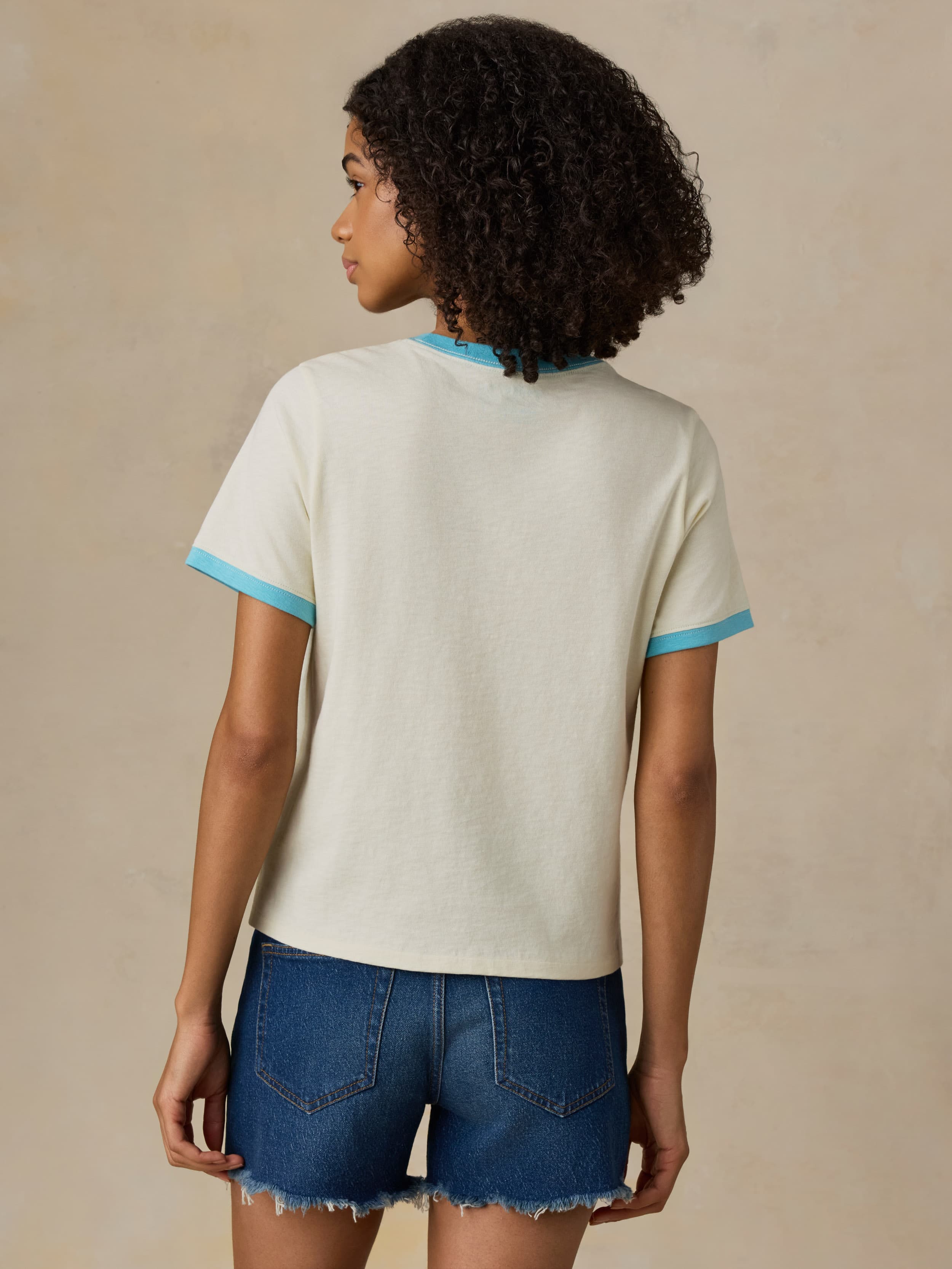 Sunwashed Regenerative Tee - Lemon Sorbet | Faherty Brand