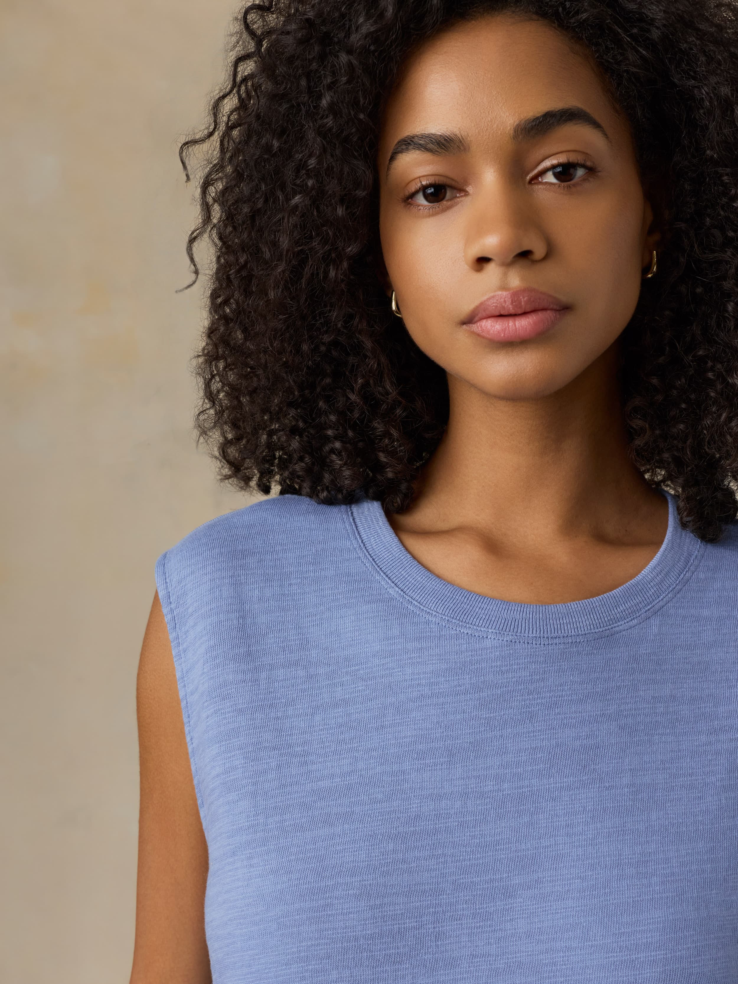 Sunwashed Slub Muscle Tank - Ocean Dusk | Faherty Brand