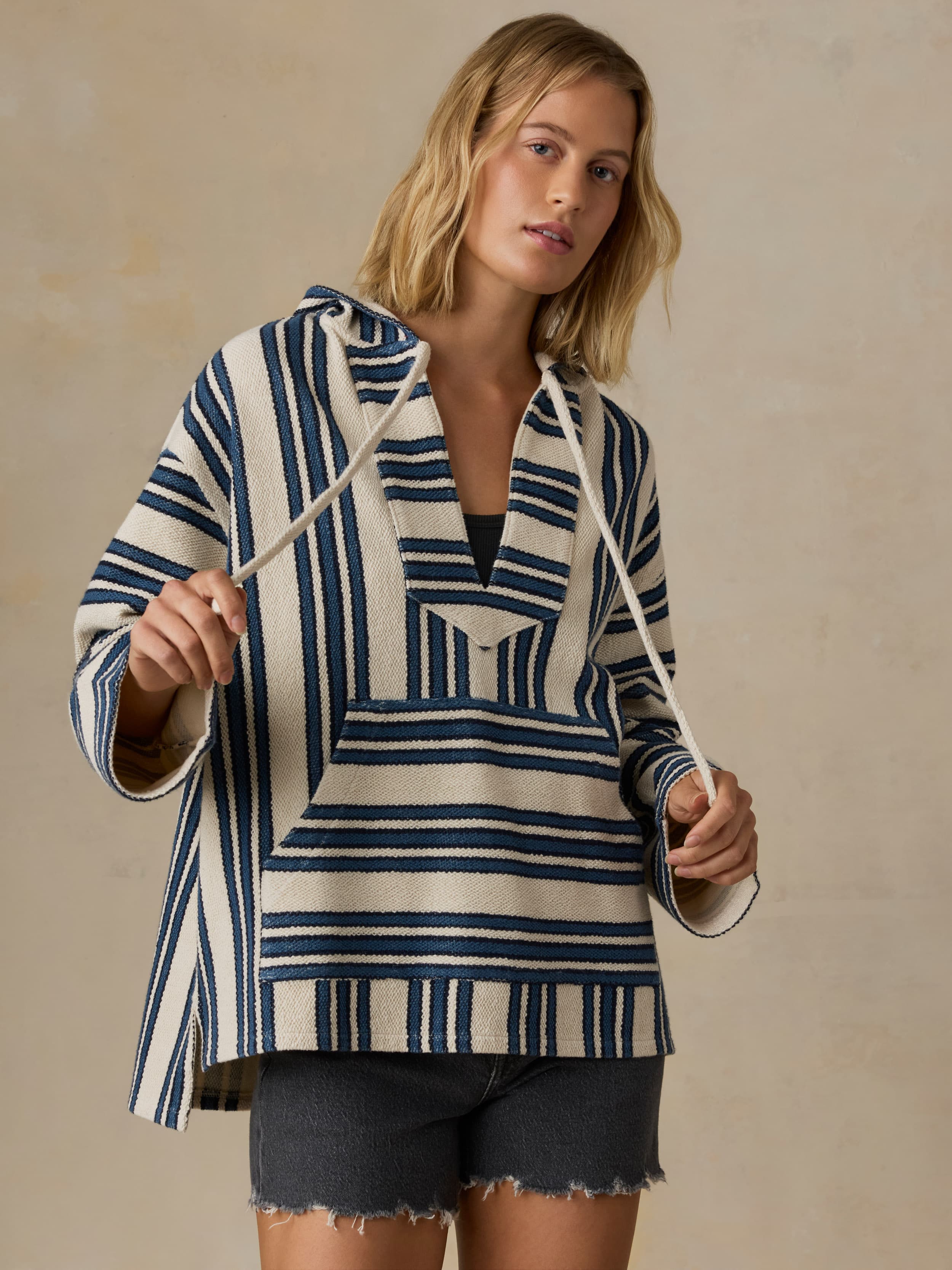 Baja Hoodie - Kingfisher Stripe | Faherty Brand