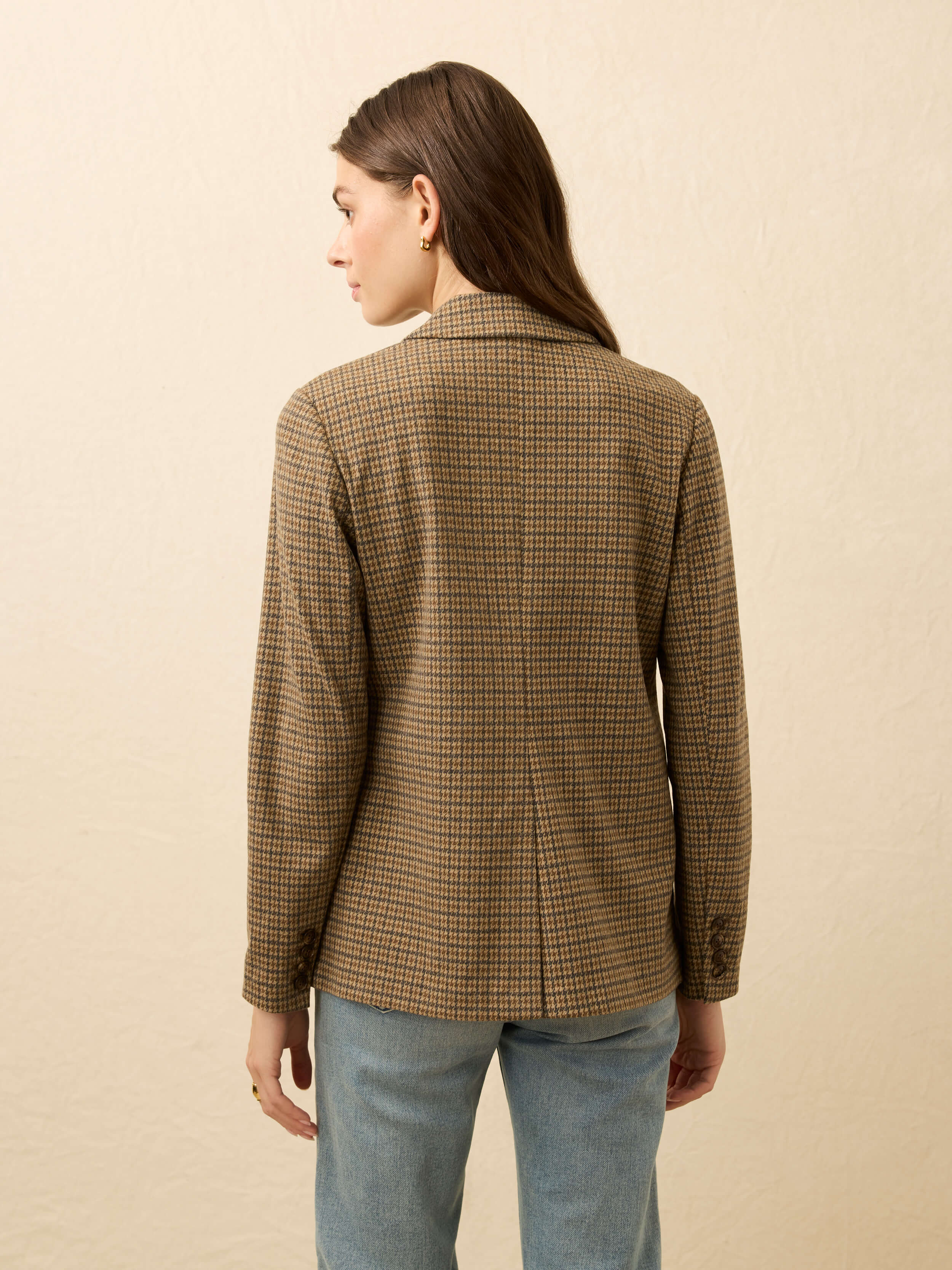 Inlet Knit Double Breasted Blazer - Rockhill Houndstooth | Faherty Brand