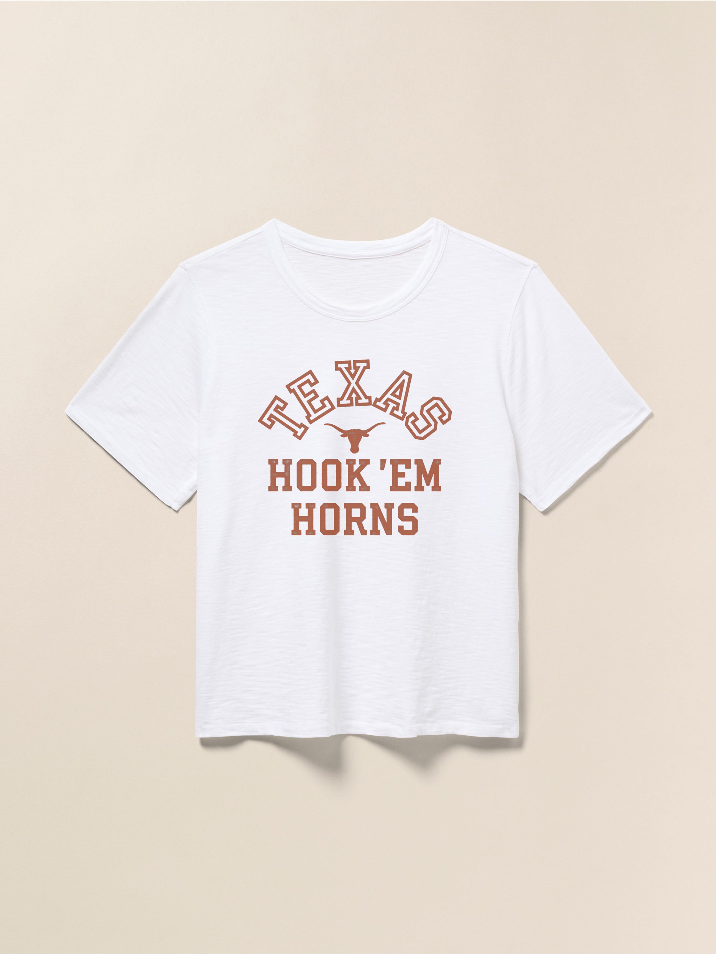 University of Texas Sunwashed Essential Tee - White | Faherty Brand