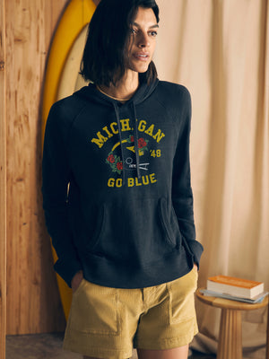 University of Michigan Sunwashed Organic Hoodie - Blue Nights