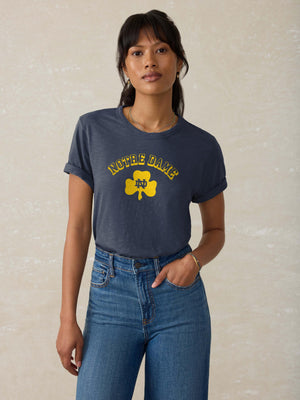 Notre Dame Sunwashed Regenerative Tee - Dune Navy