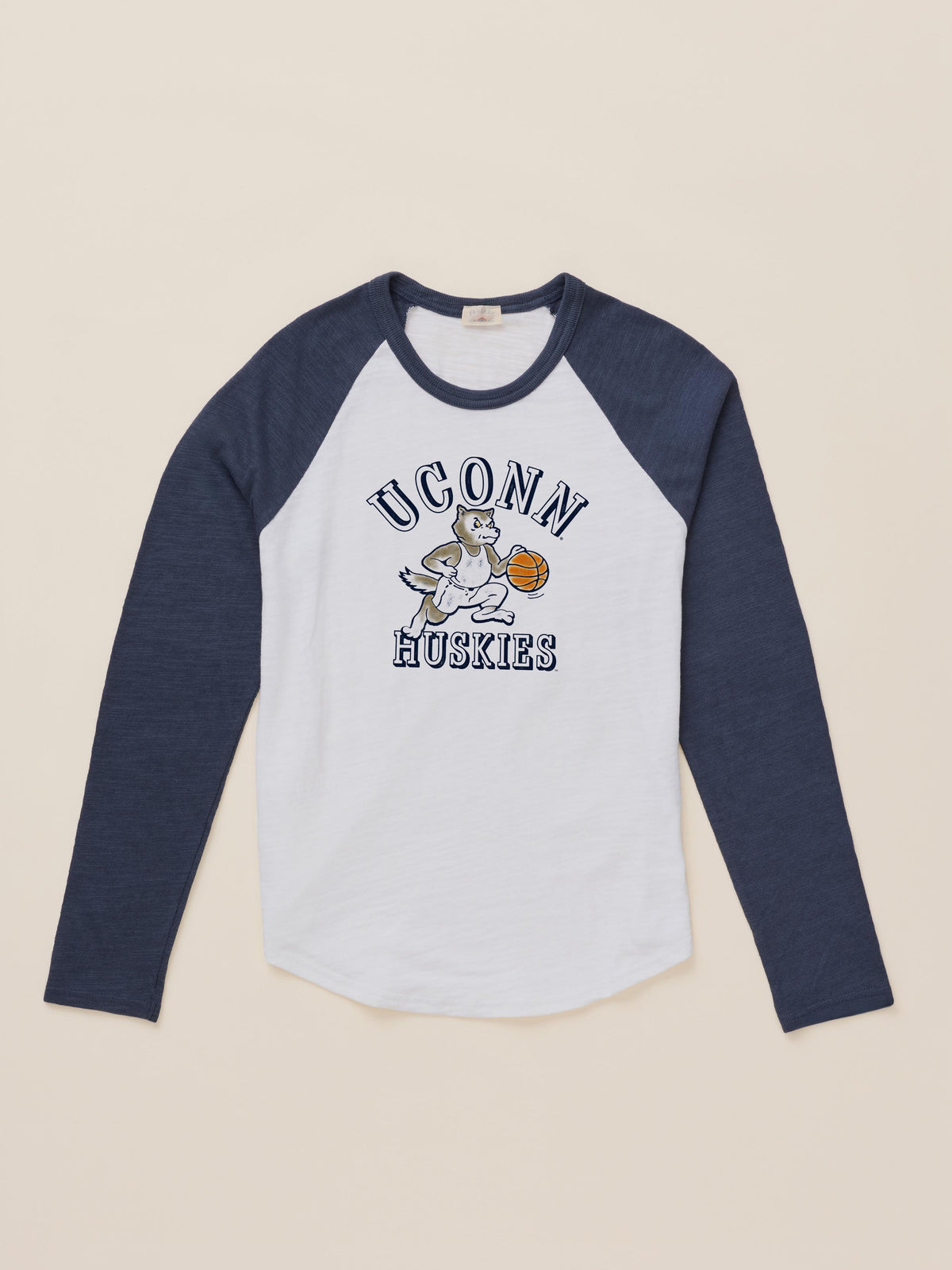 A blue and white UCONN baseball tee, image 2 of 2