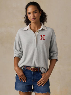 Harvard Legend Sweater Rugby Popover - Light Grey Heather